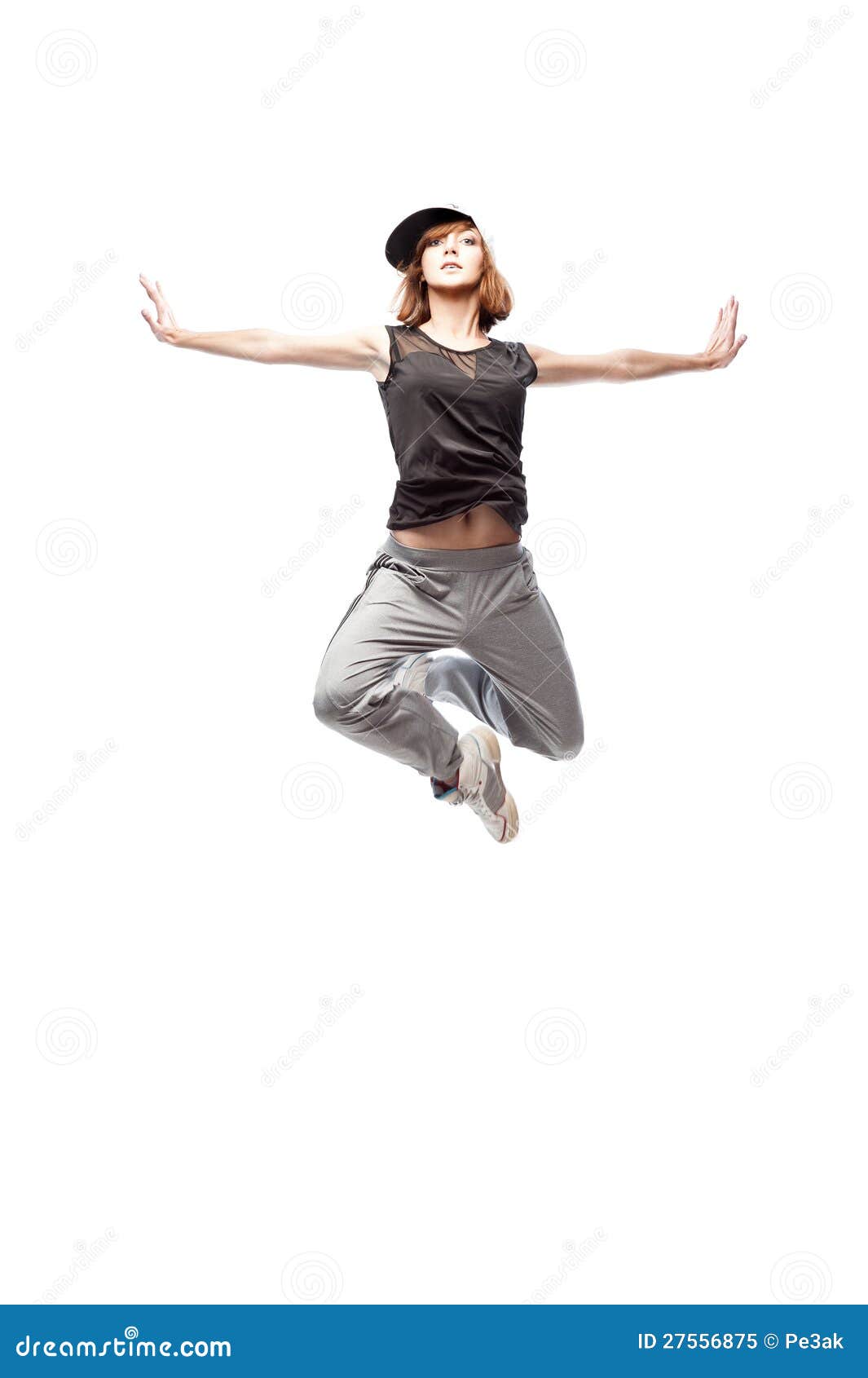 Girl Hip Hop Dancer Stock Image Image Of European Jump 27556875 