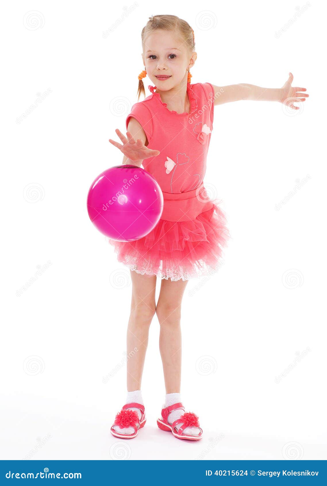Girl holding ball stock photo. Image of games, holding 40215624