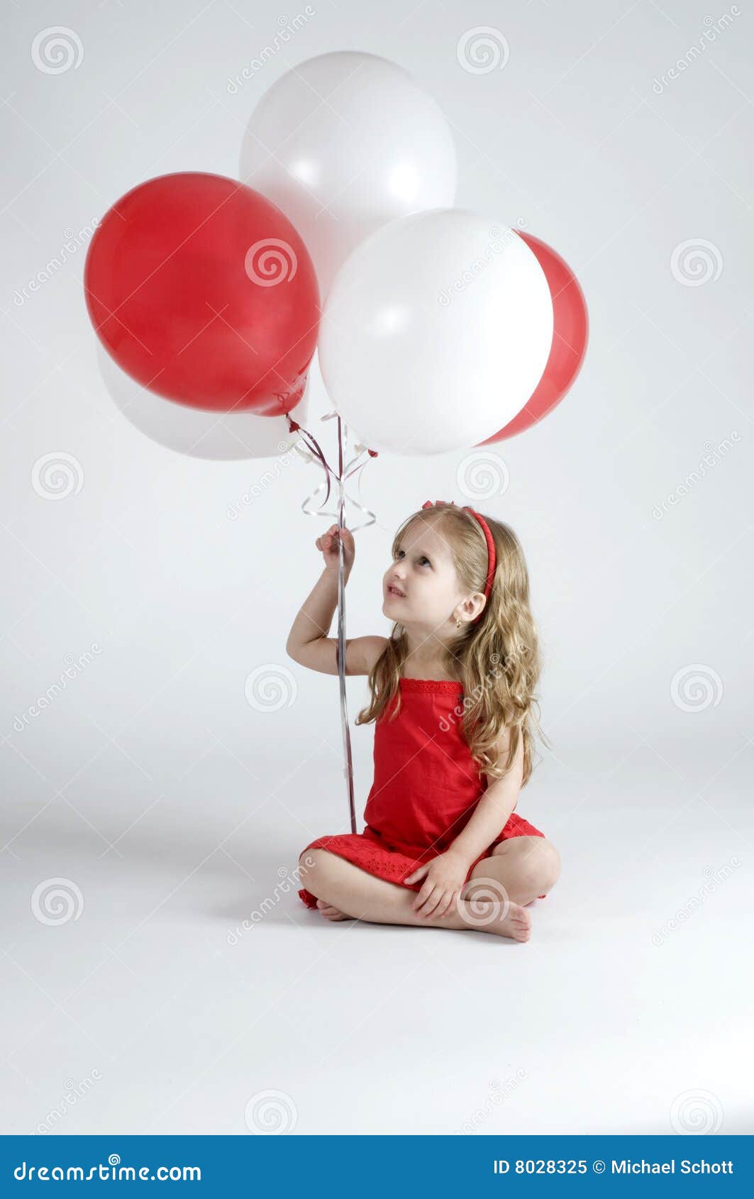 Girl holding Balloons stock image. Image of holiday, eyes 8028325