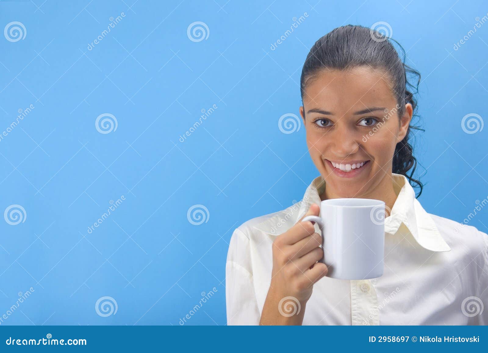 Girl holding cup stock image. Image of relax, healthy 2958697