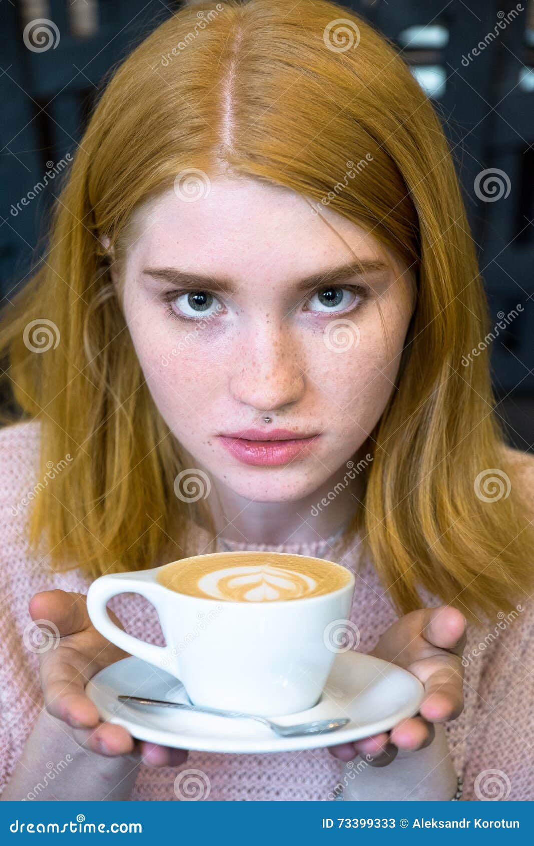 Girl Holding a Cup of Coffee Stock Image Image of eyes, lifestyles