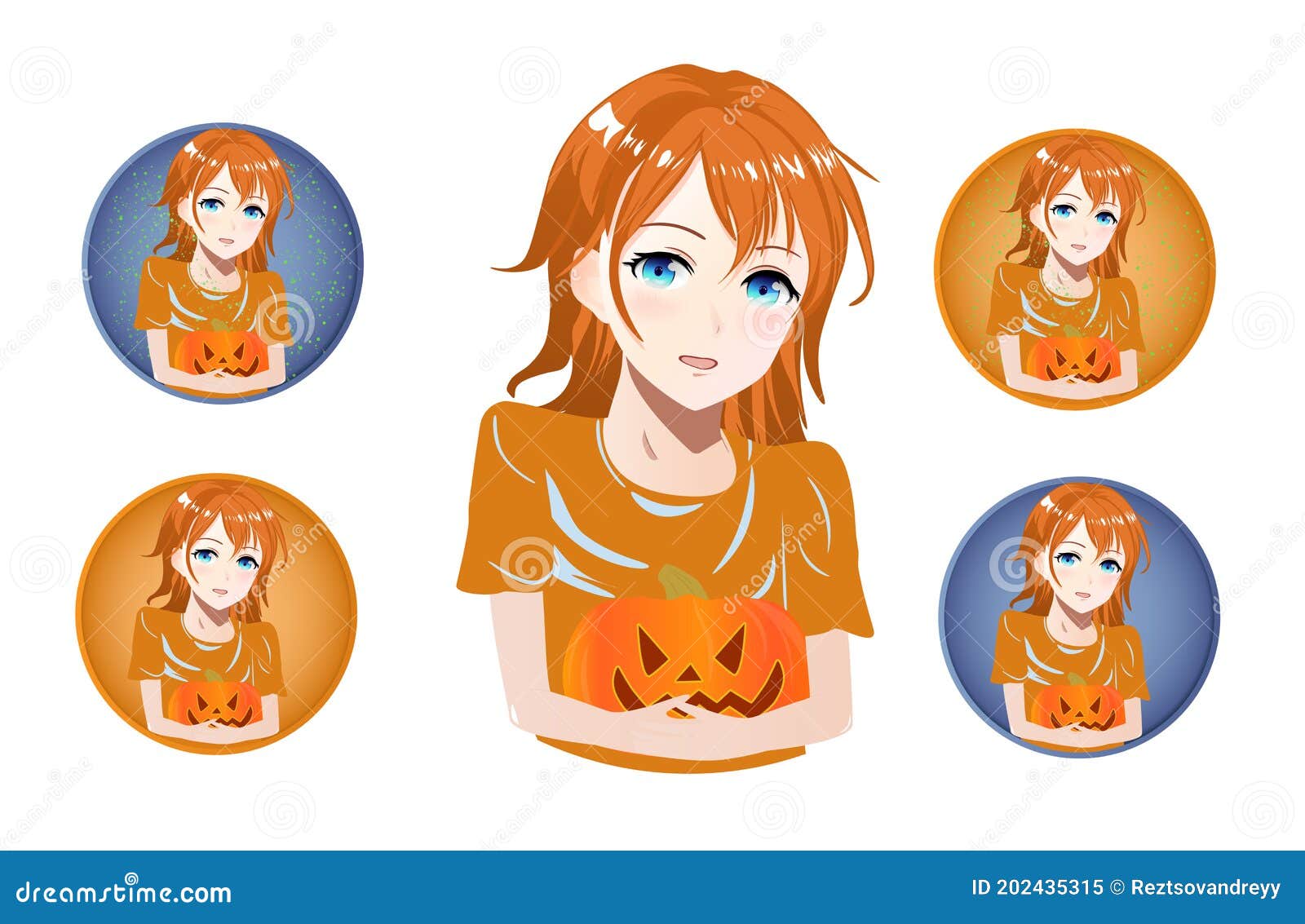 Cartoon characters anime girl in japanese Vector Image