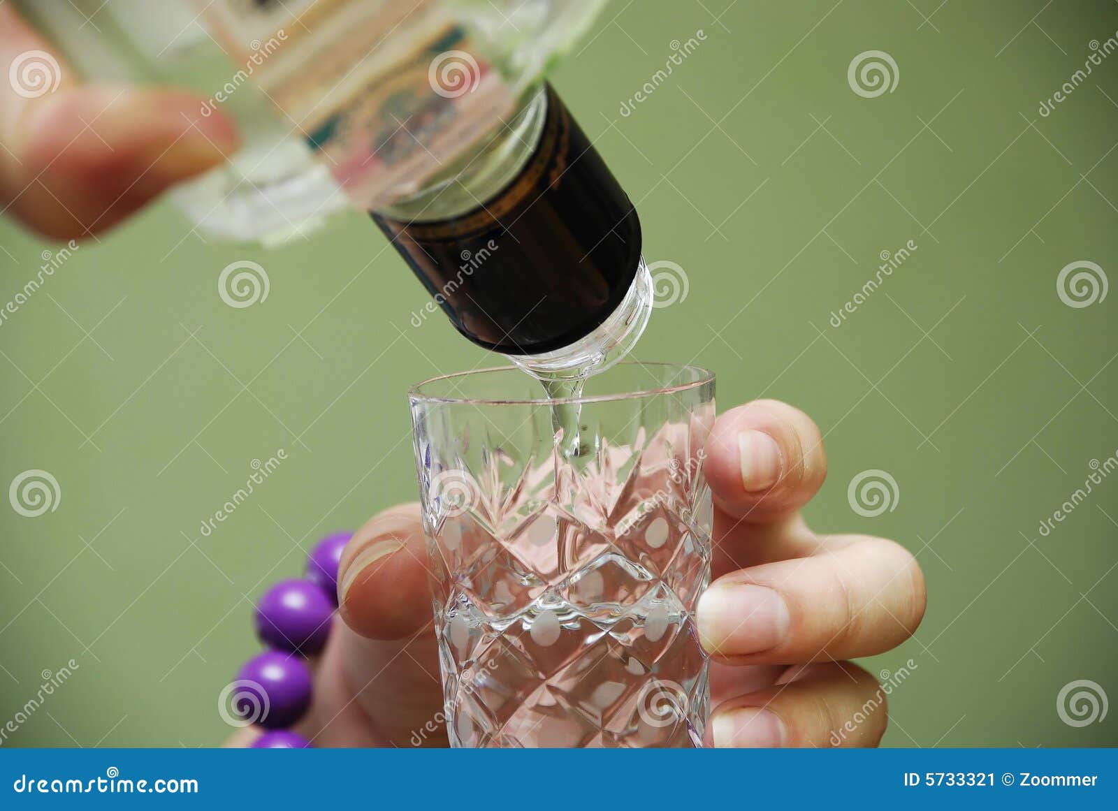 Girl Holds Vodka Bottle in Hand Stock Image Image of dinner, health