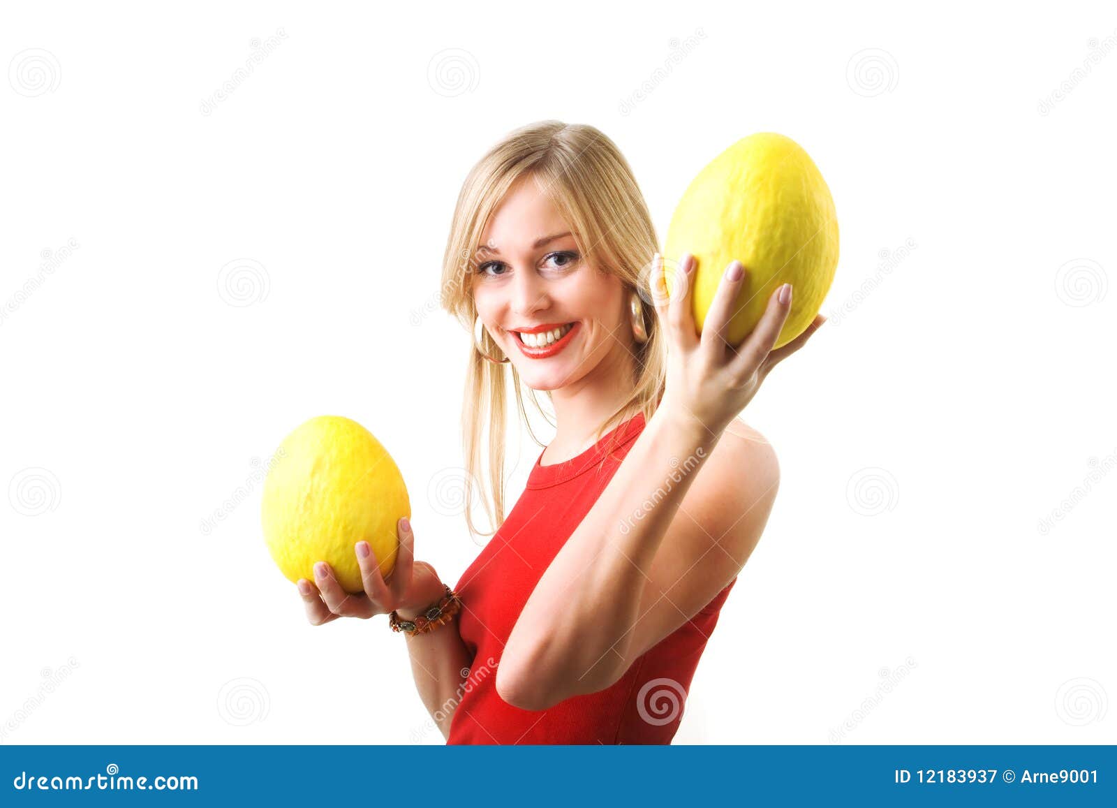 Girl with honey melons stock image. Image of melons, honey 12183937