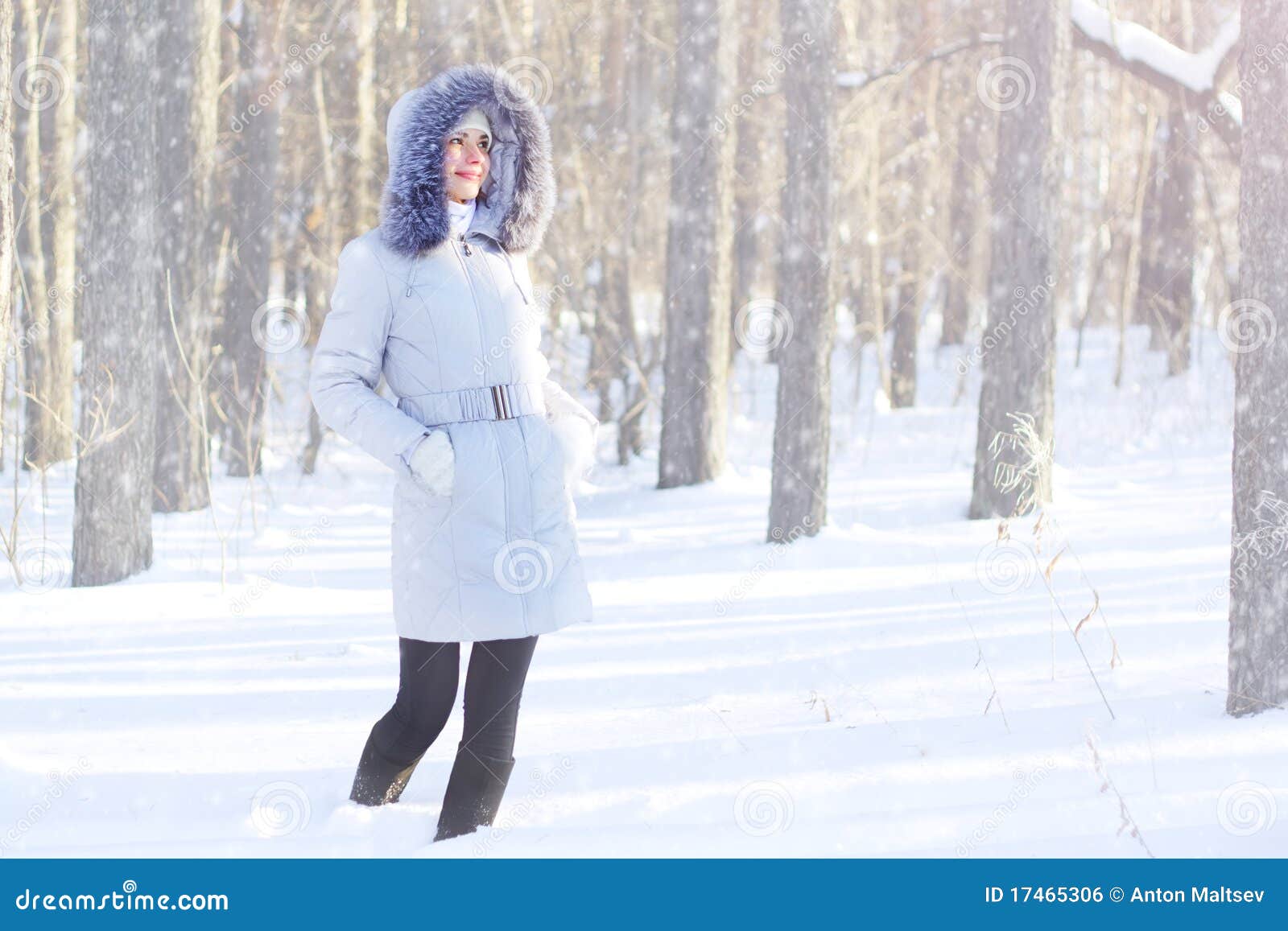 Girl in hooded jacket stock photo. Image of close, hands - 17465306