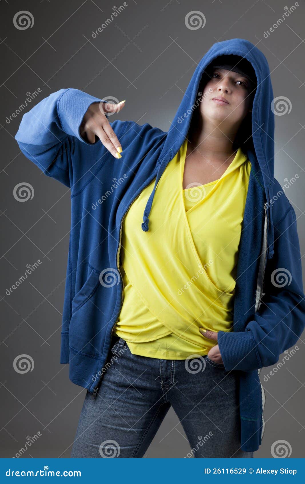 Girl in a hooded jacket stock image. Image of jacket 26116529