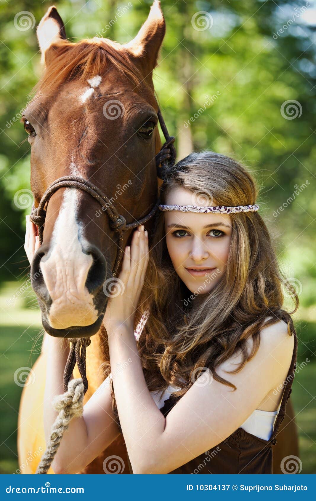 Girl with horse stock image. Image of recreation, lifestyle 10304137