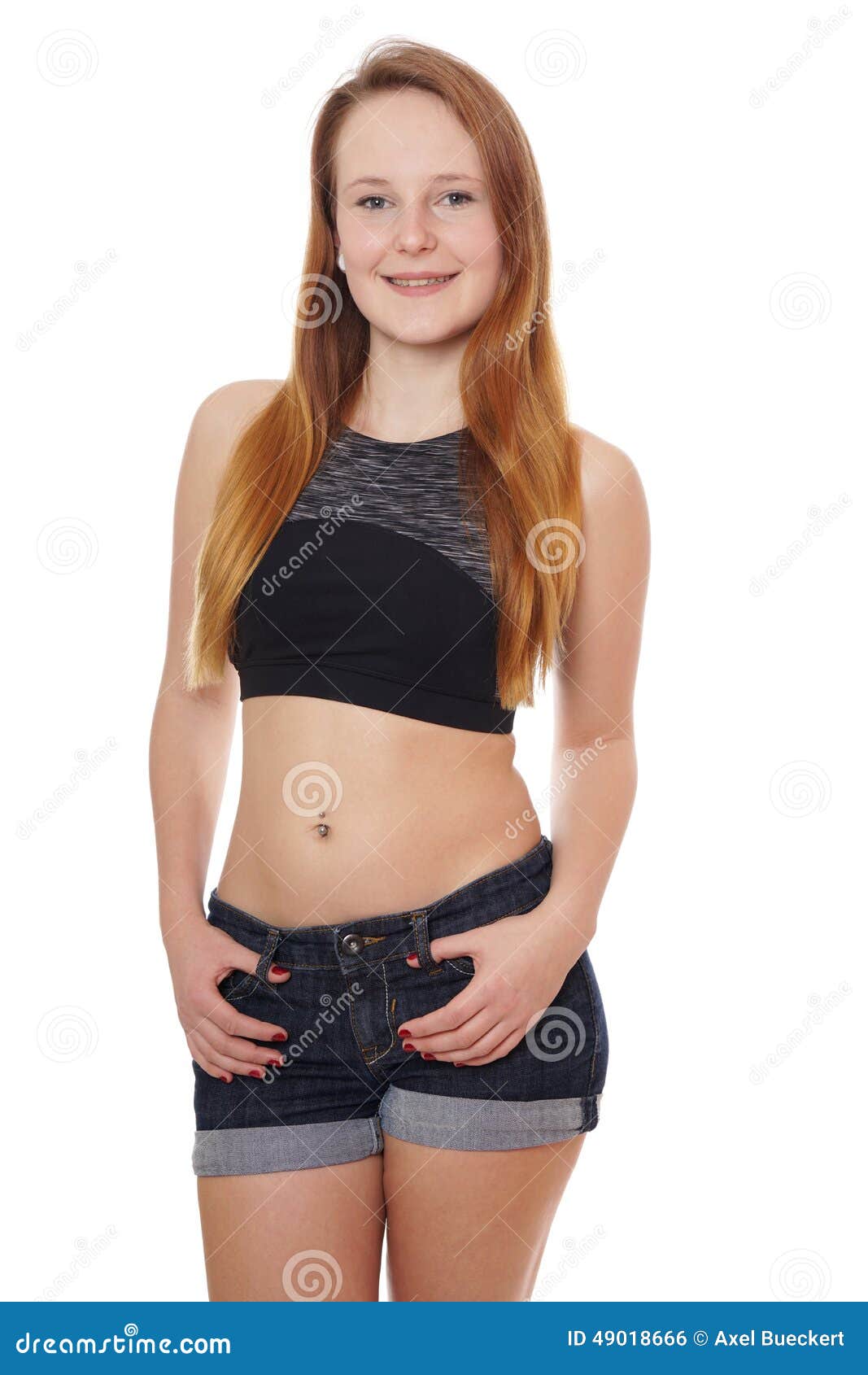 Girl in hot pants stock photo. Image of attractive, female - 49018666