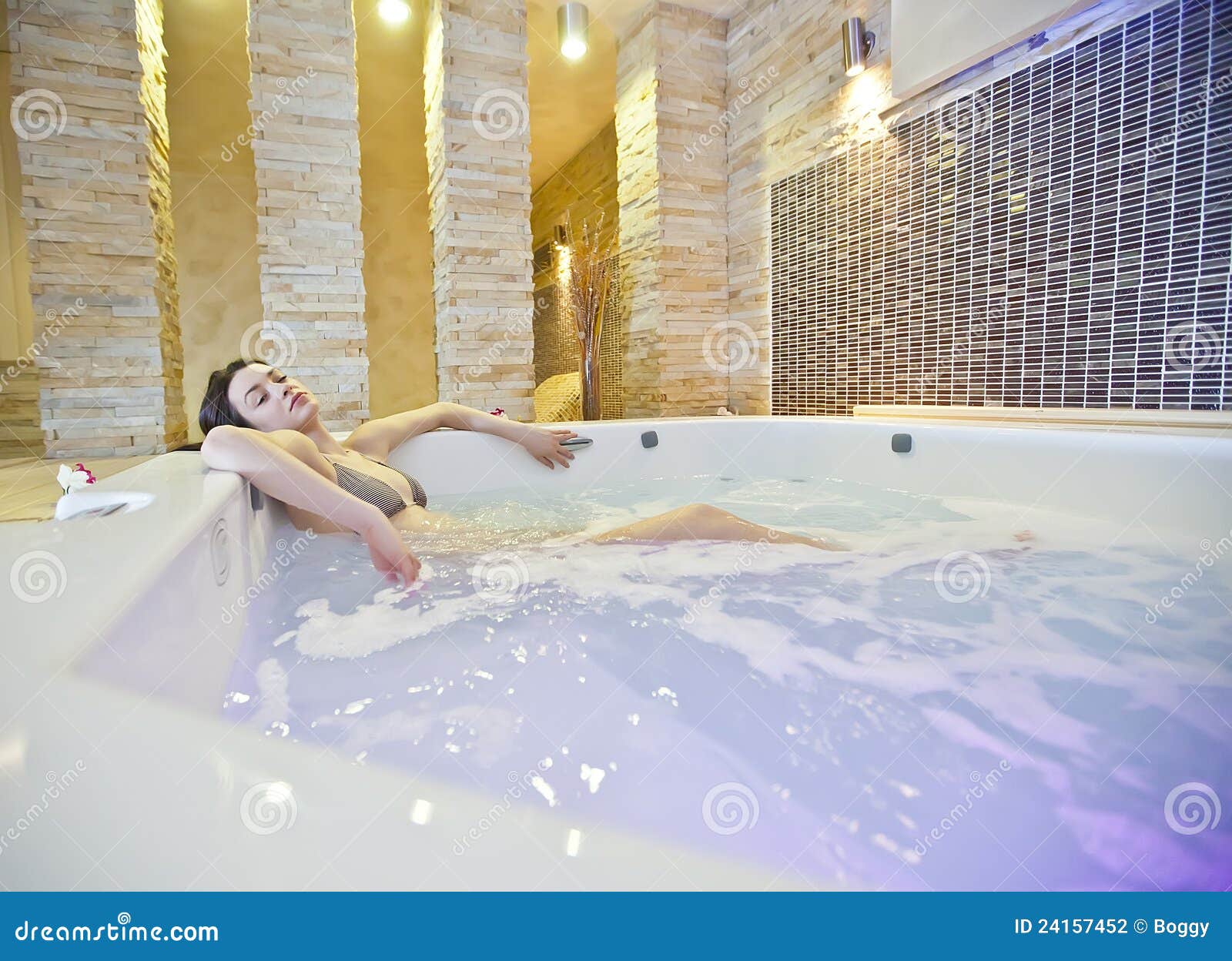 Girl in hot tub stock photo. Image of pool, person, beauty - 24157452