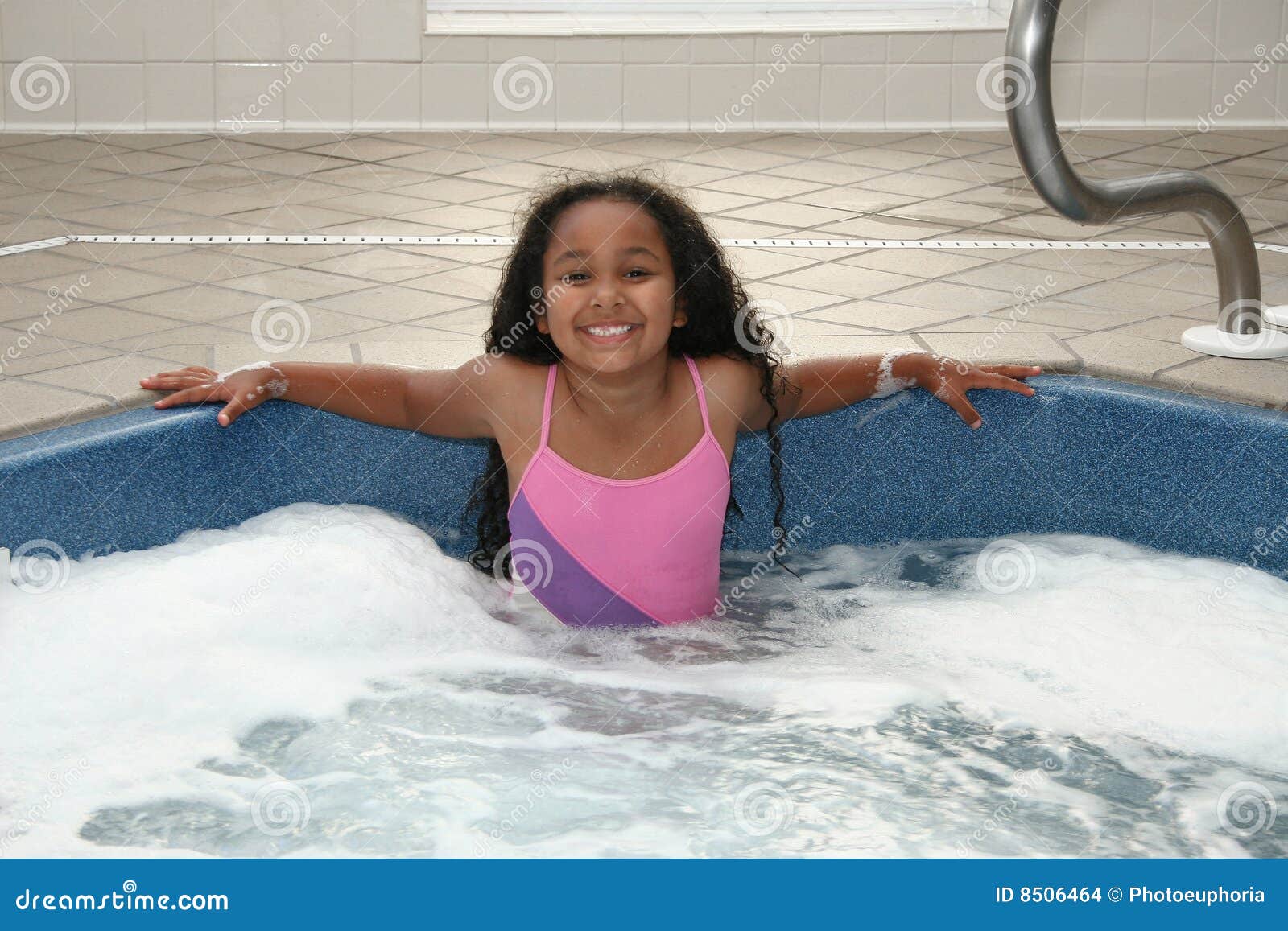 Girl In Hot Tub Stock Photo Image Of Pool Inside Swimming