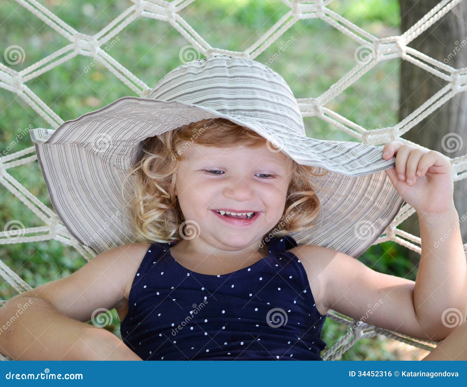 Girl with hut stock photo. Image of blond, cute, lifestyle 34452316