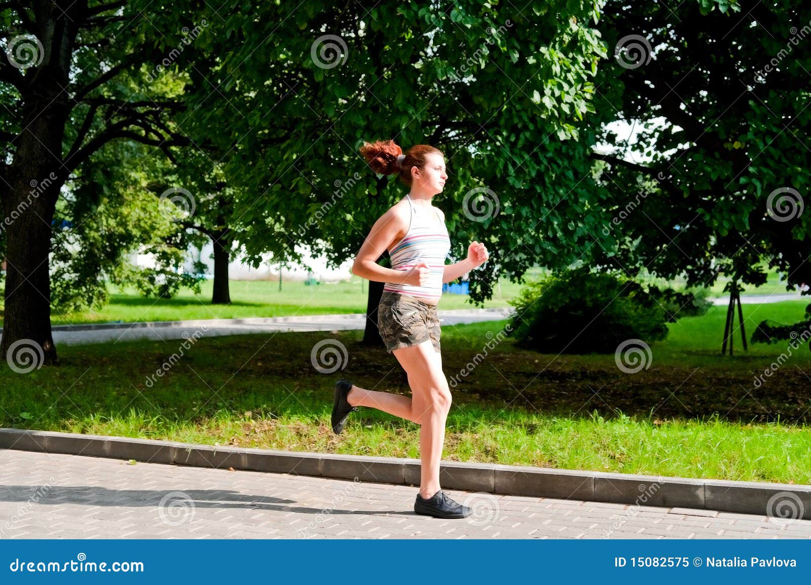 Girl jogging stock image. Image of femininity, running 15082575