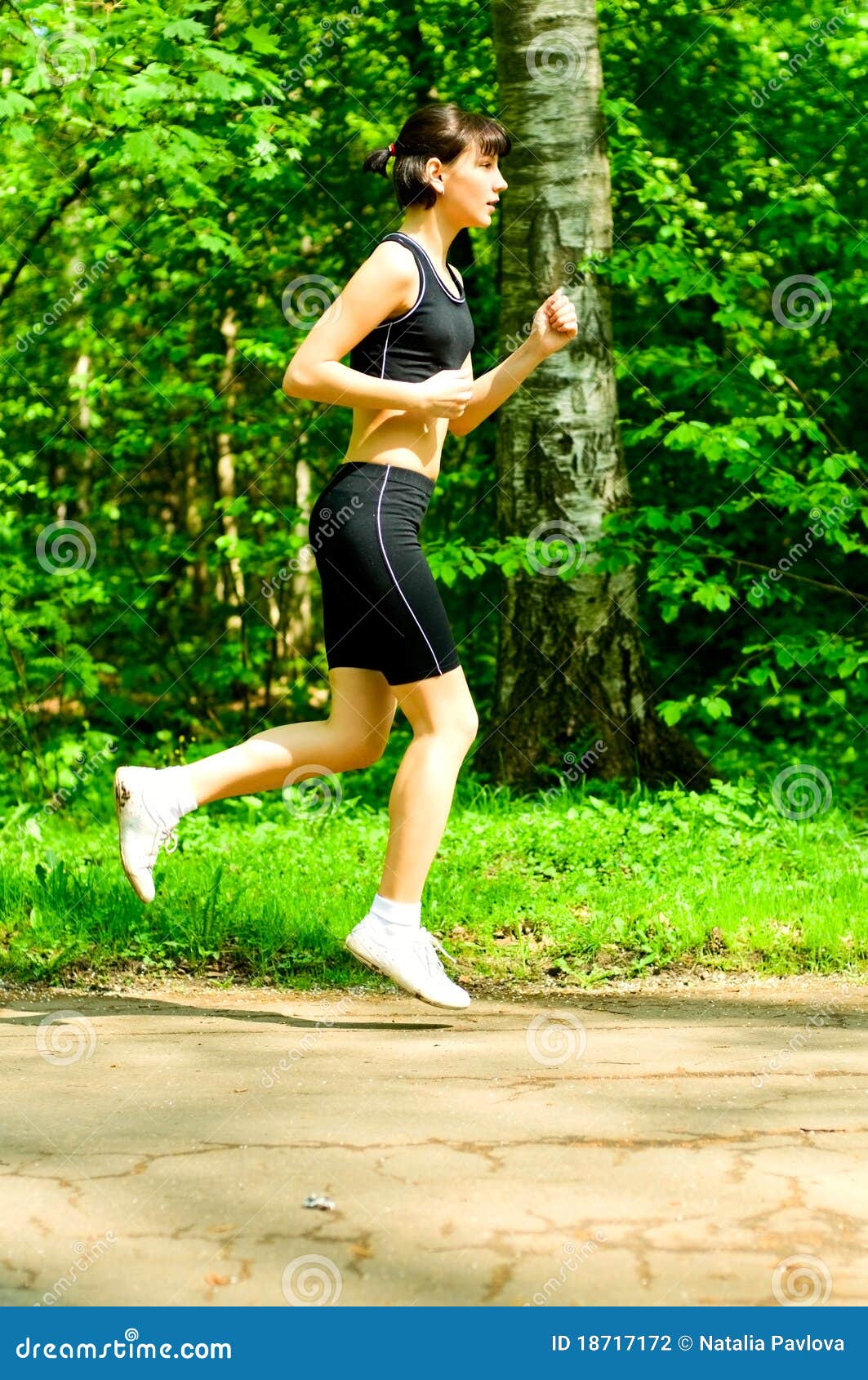 Girl jogging stock photo. Image of person, woman, grass 18717172