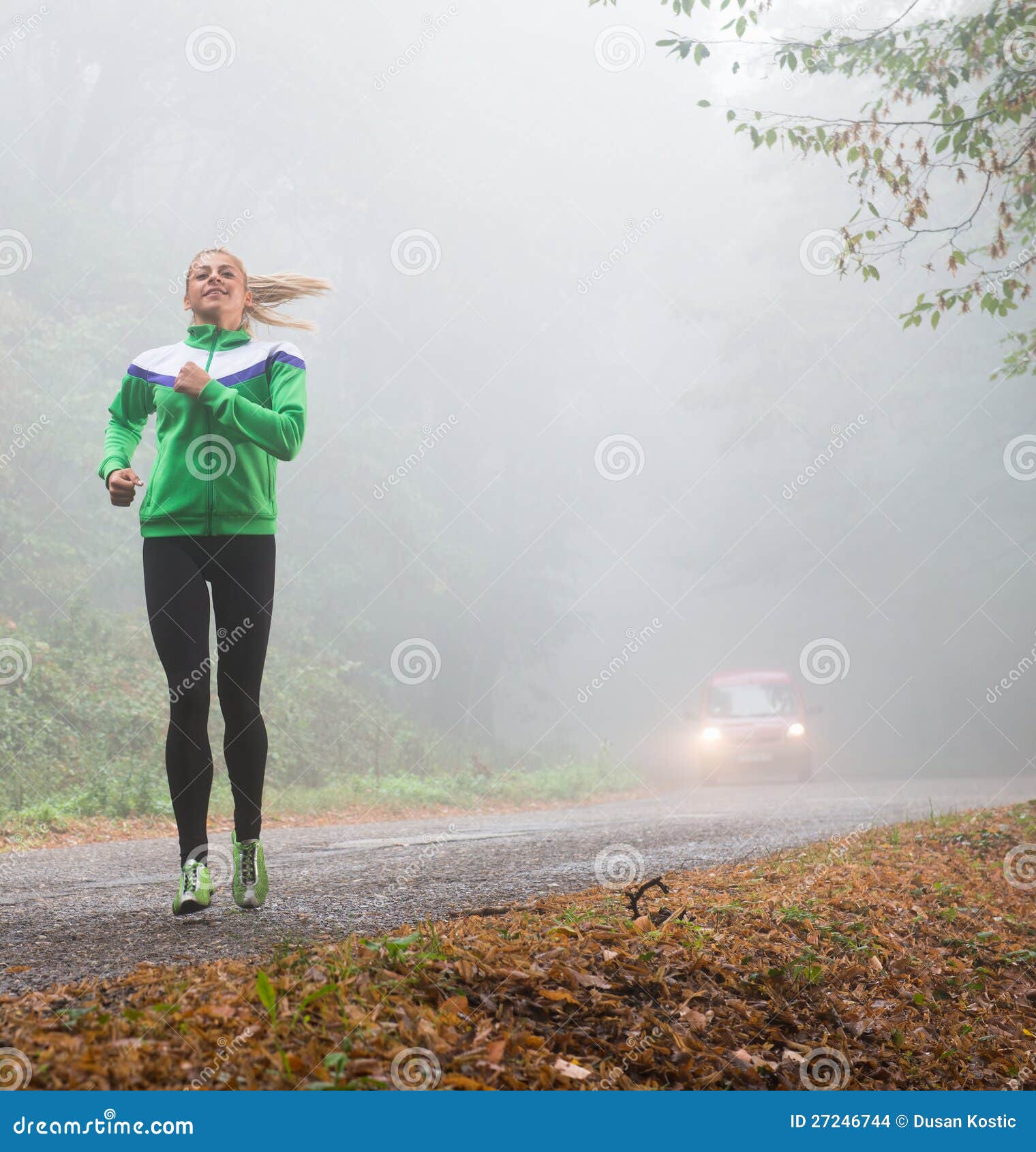 Girl jogging stock photo. Image of athletic, health, safety 27246744