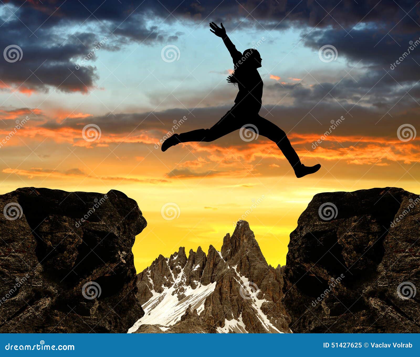 girl jumping over the gap