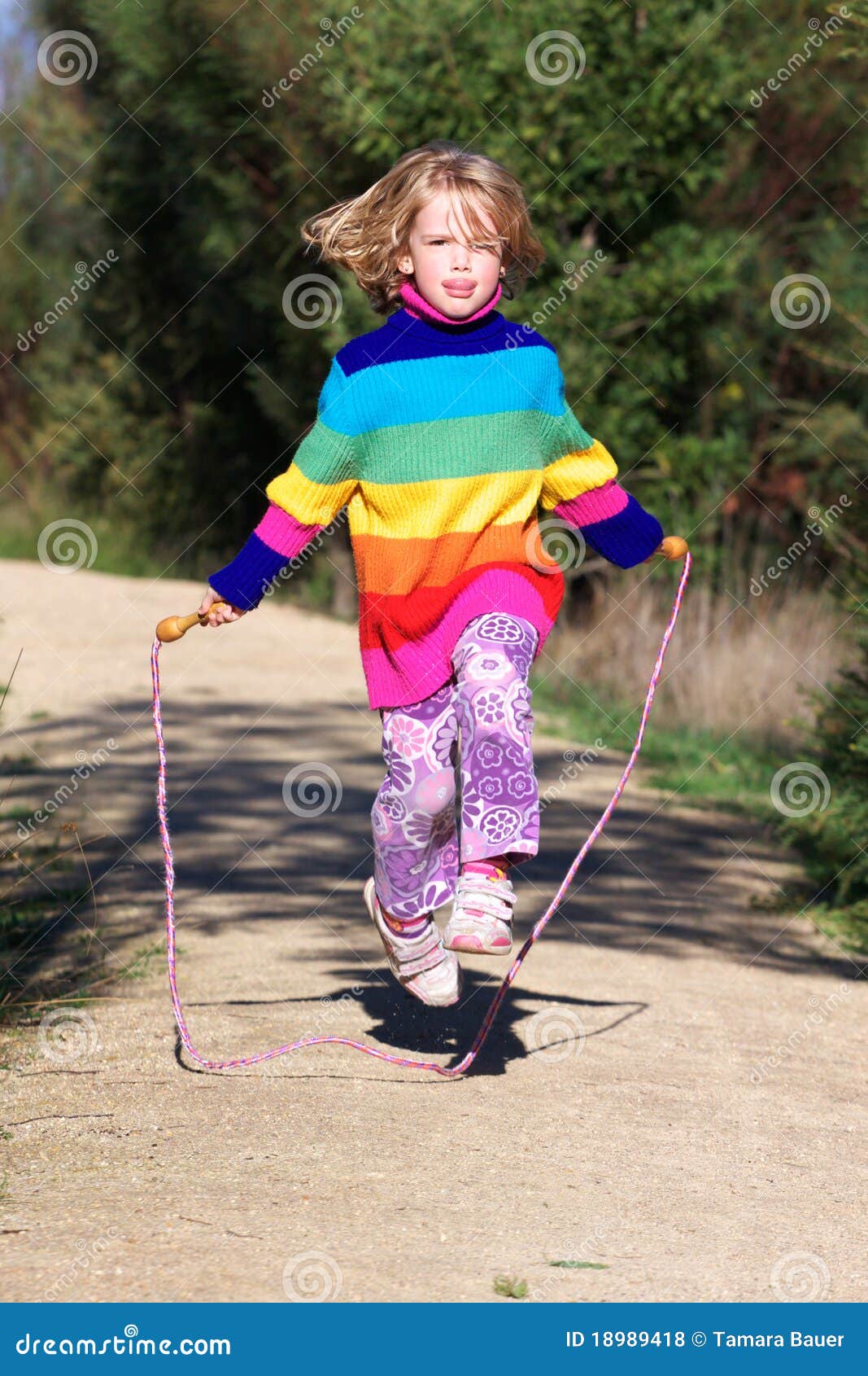 Young Girl Jumping Rope