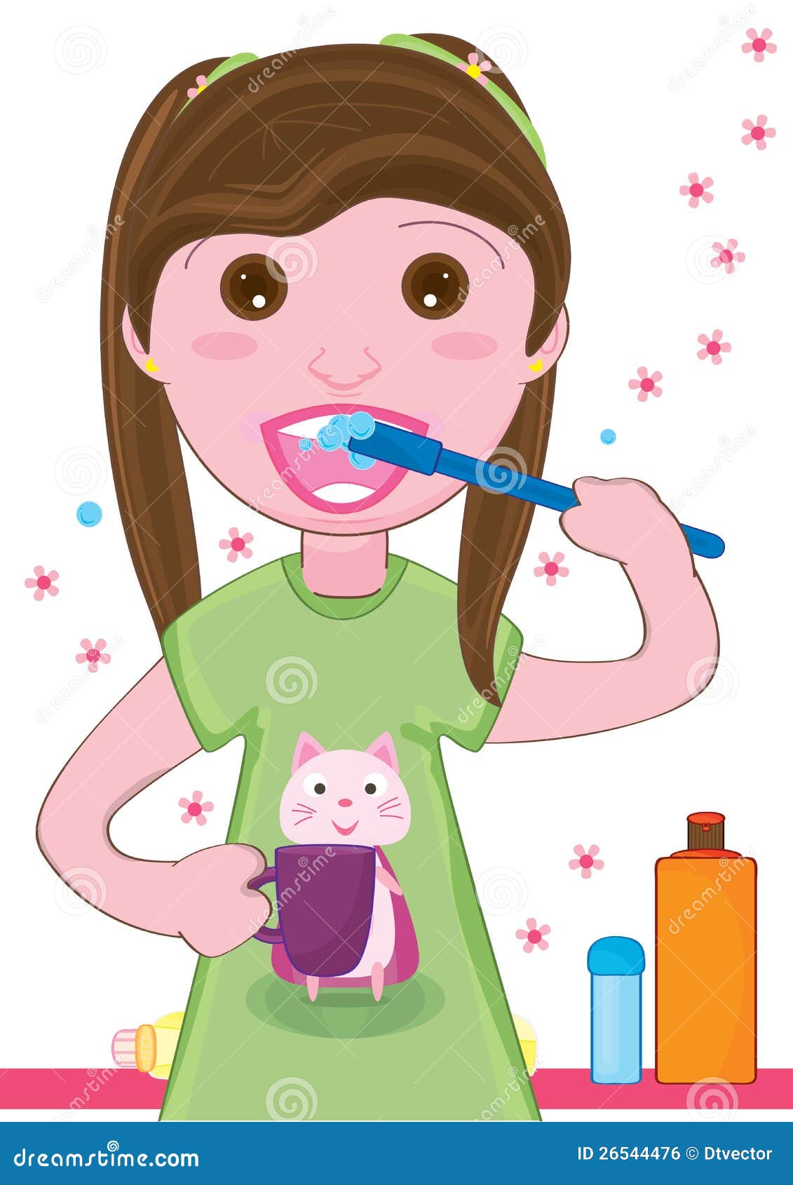 clipart girl brushing teeth - photo #27