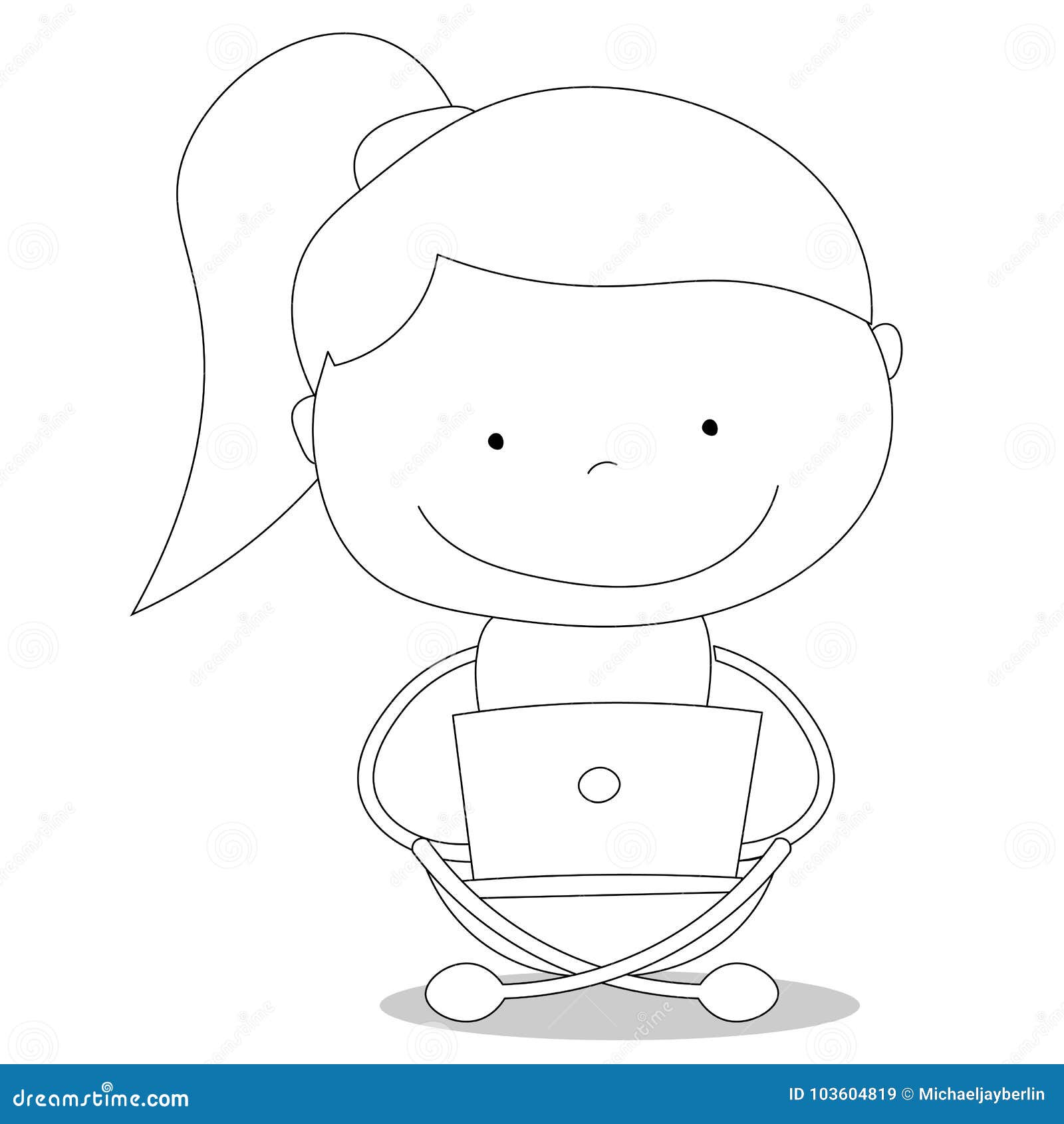 pic Simple Cartoon Computer Drawing https www dreamstime com girl laptop computer hand drawn cartoon style illustration sketch girl laptop cartoon style illustration image103604819