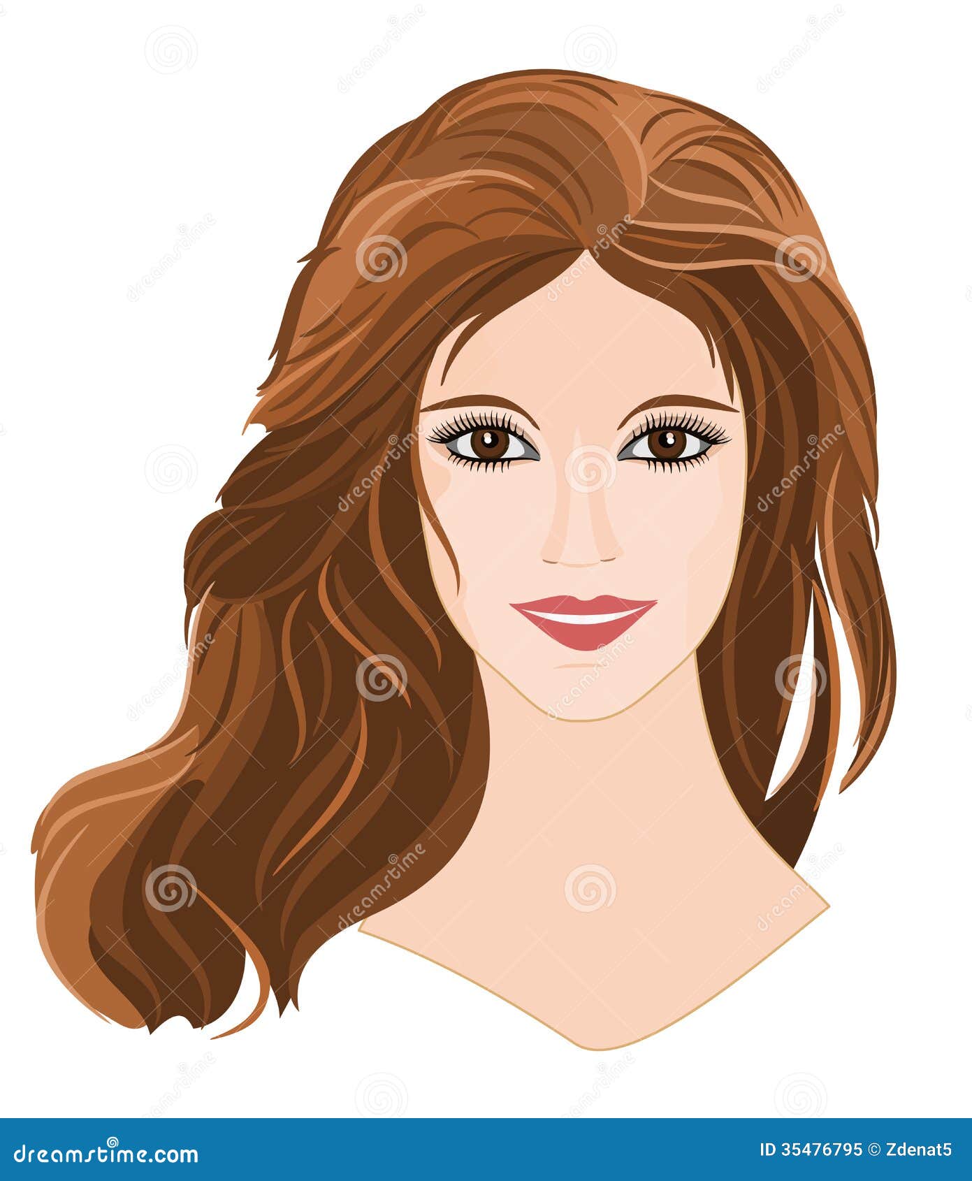 clipart girl with brown hair - photo #34