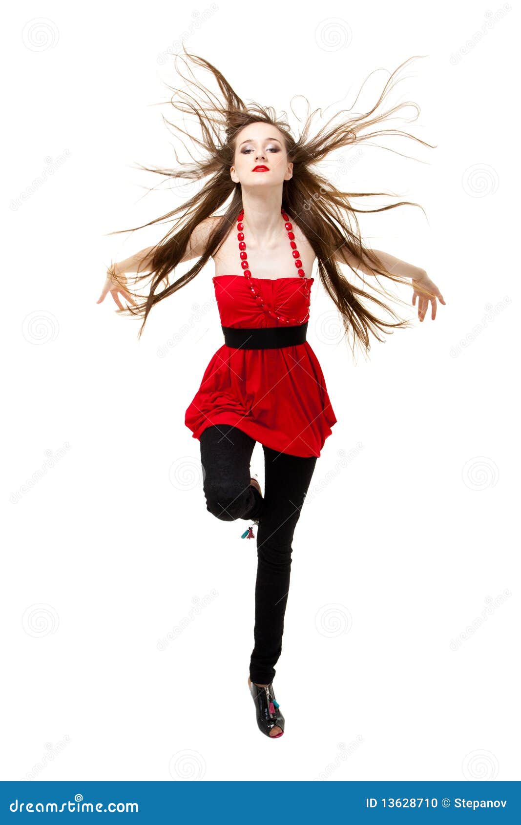 Girl with long flying hair stock photo. Image of fresh - 13628710