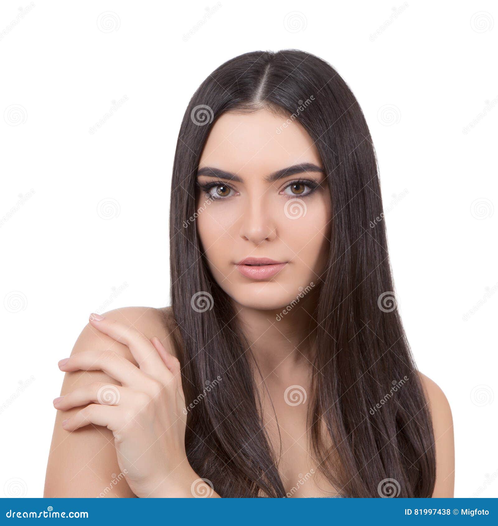 Girl with long hair. stock photo. Image of health, bathroom - 81997438