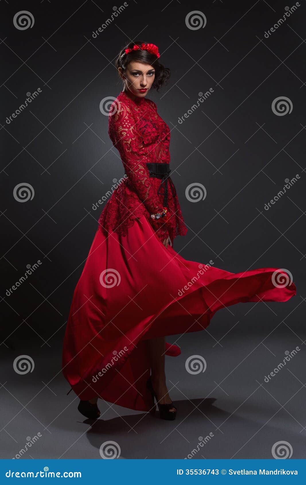 Red Orange Bridesmaid Dress