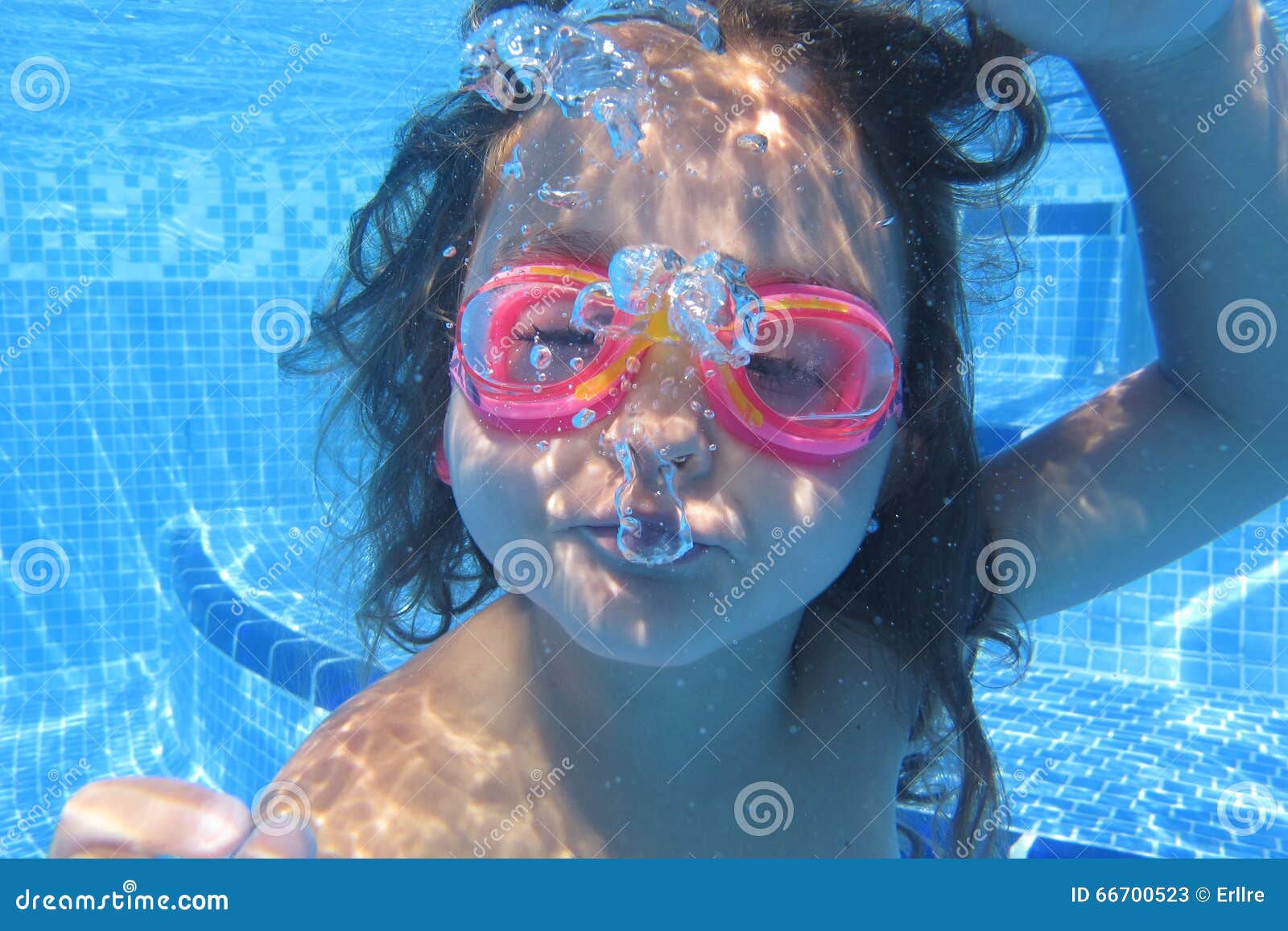 Girl Looking at Camera Underwater Stock Image - Image of camera ...