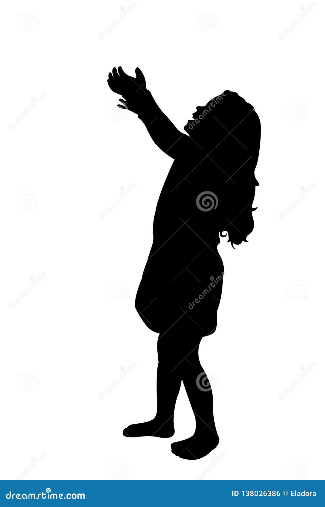 Girl Reaching Silhouette