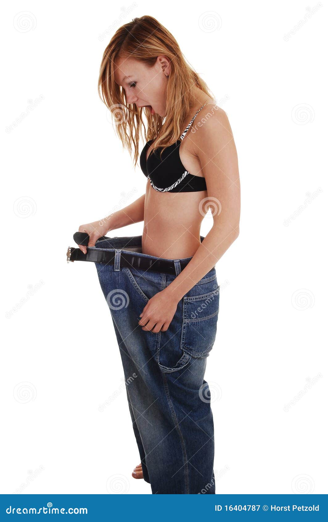 Girl lost lots weight. stock image. Image of lose, size - 16404787