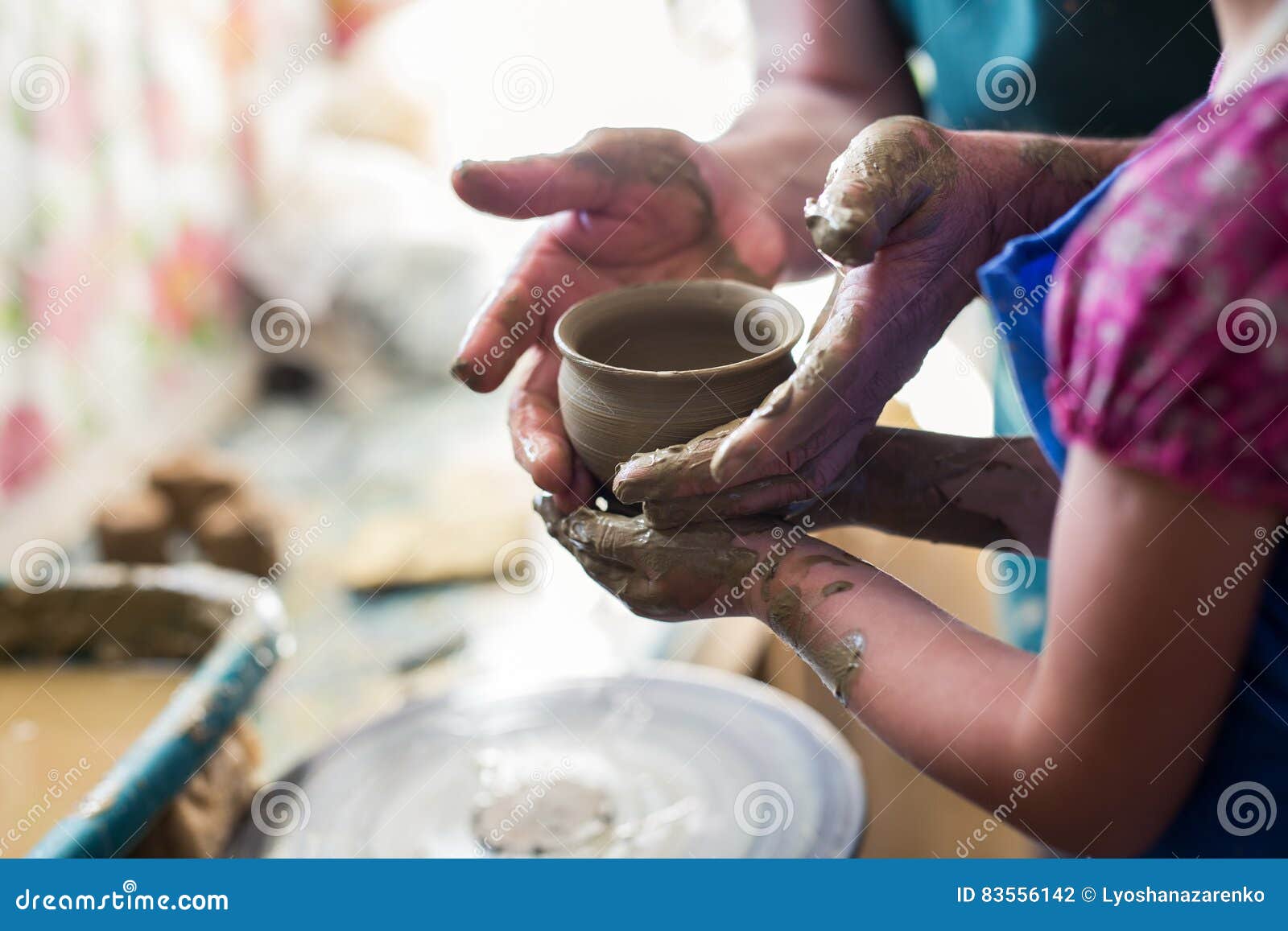 sculpting pottery