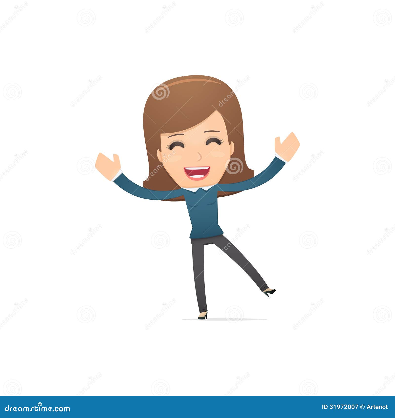 Girl Manager, Suitable for Use in Dialogues with Stock Vector ...