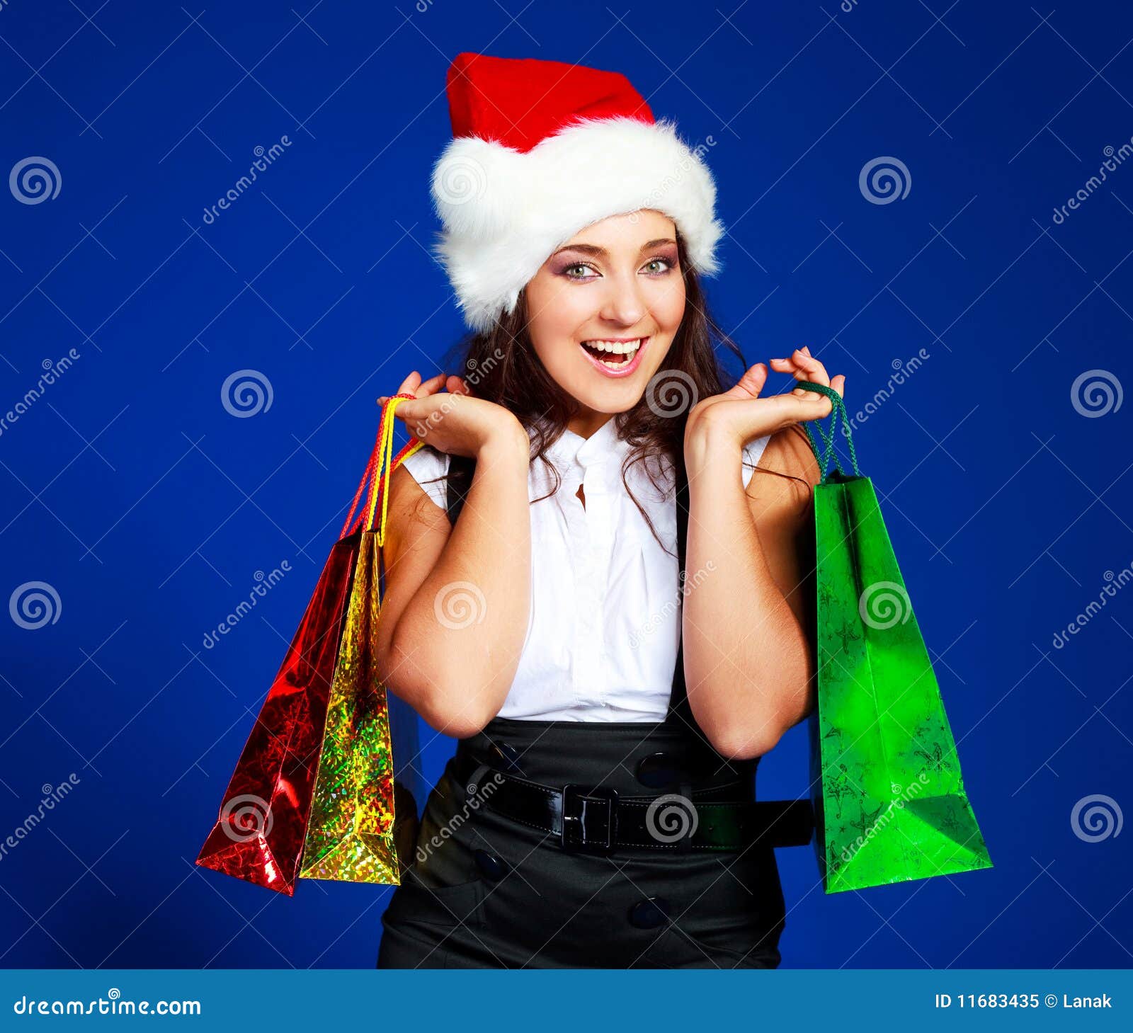 Girl with many bags stock image. Image of celebration 11683435