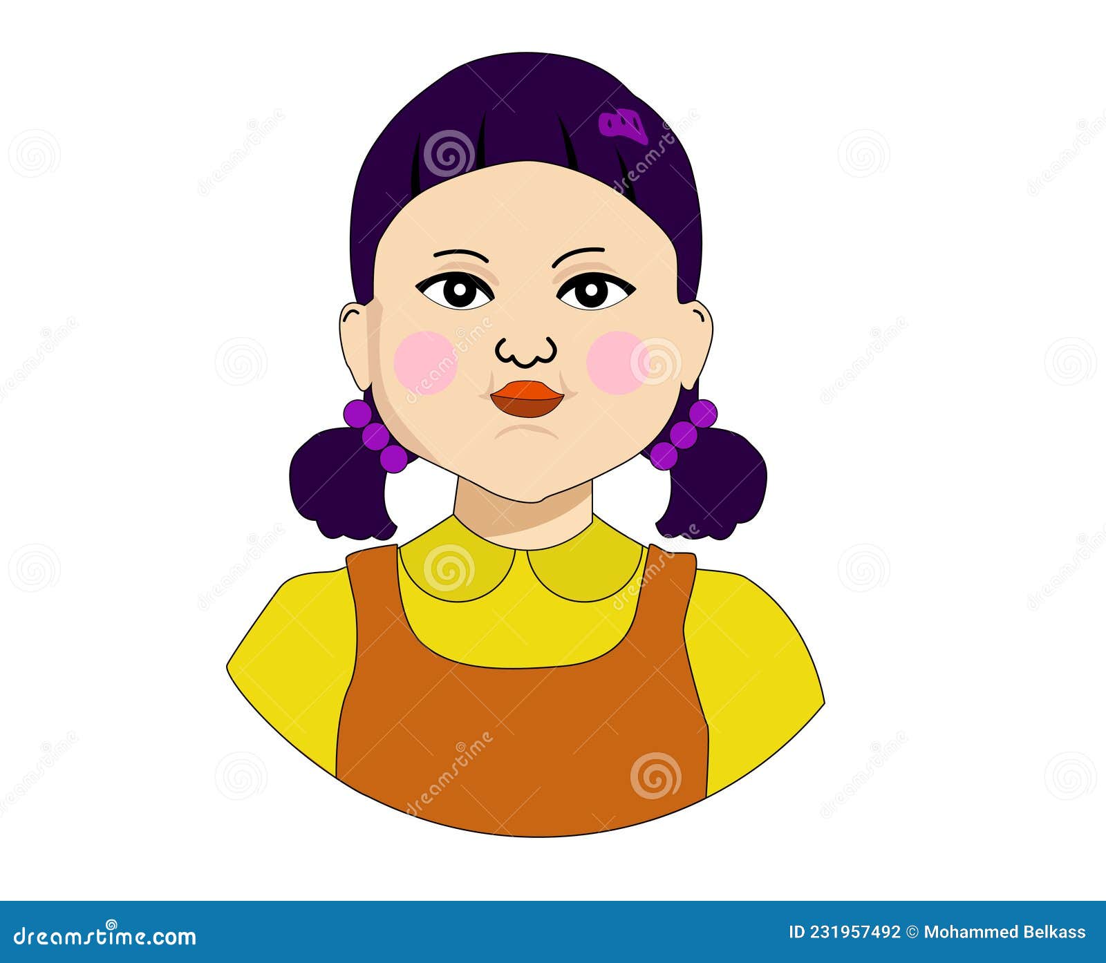 Girl Mascot Squid Game Character Design Clothes South Korea Film Vector  Editorial Photography - Illustration of abstract, game: 231957492