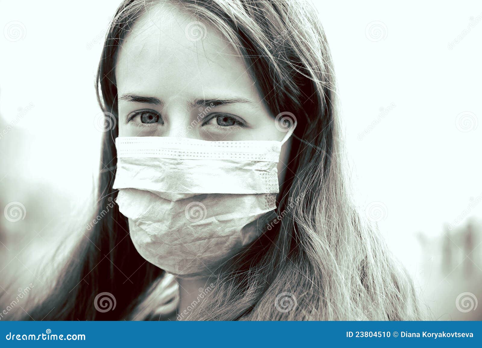 The girl in the mask stock photo. Image of stands, shirt 23804510