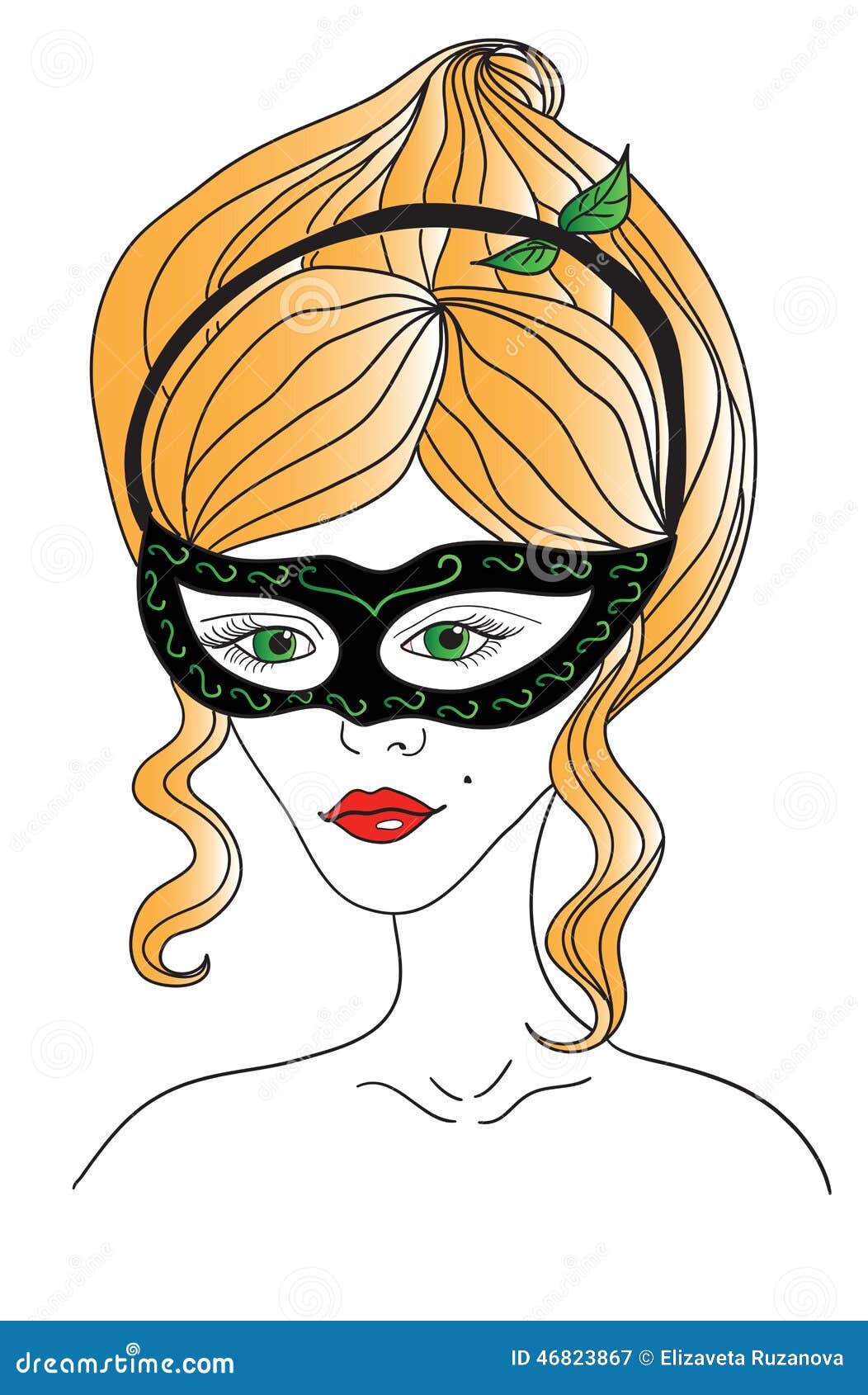 Mask Girl Cartoon