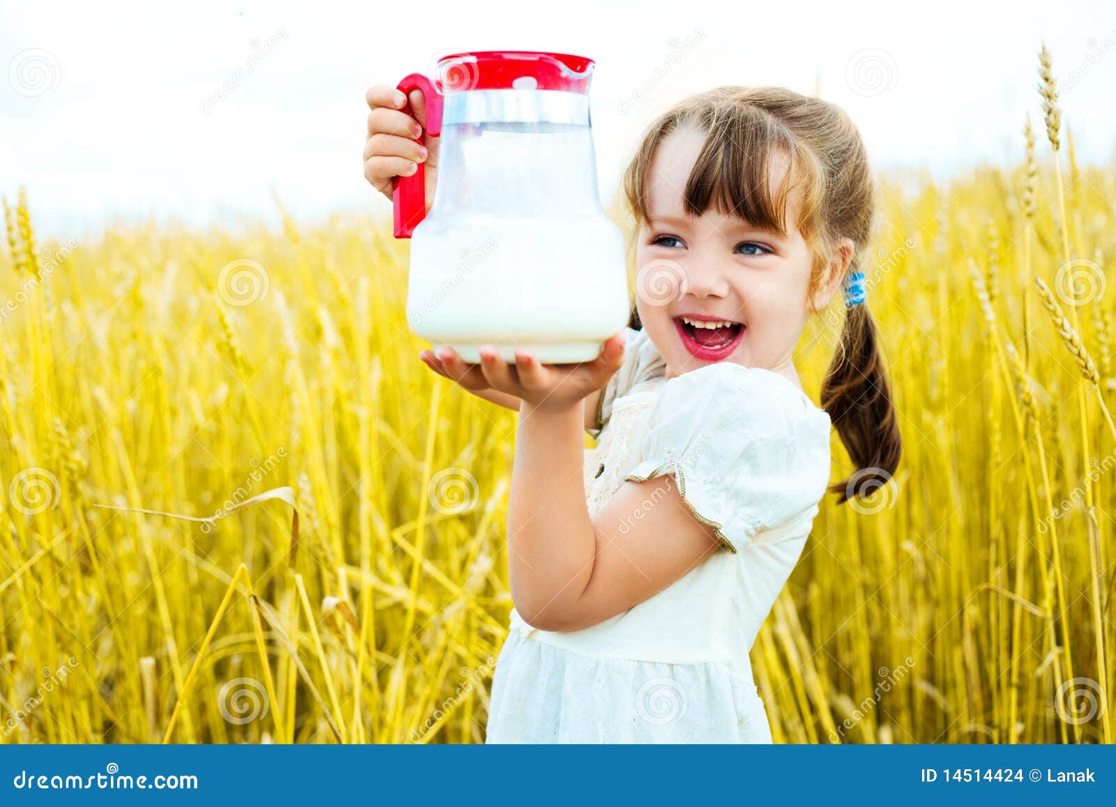 Girl With Milk Stock Images - Image: 14514424