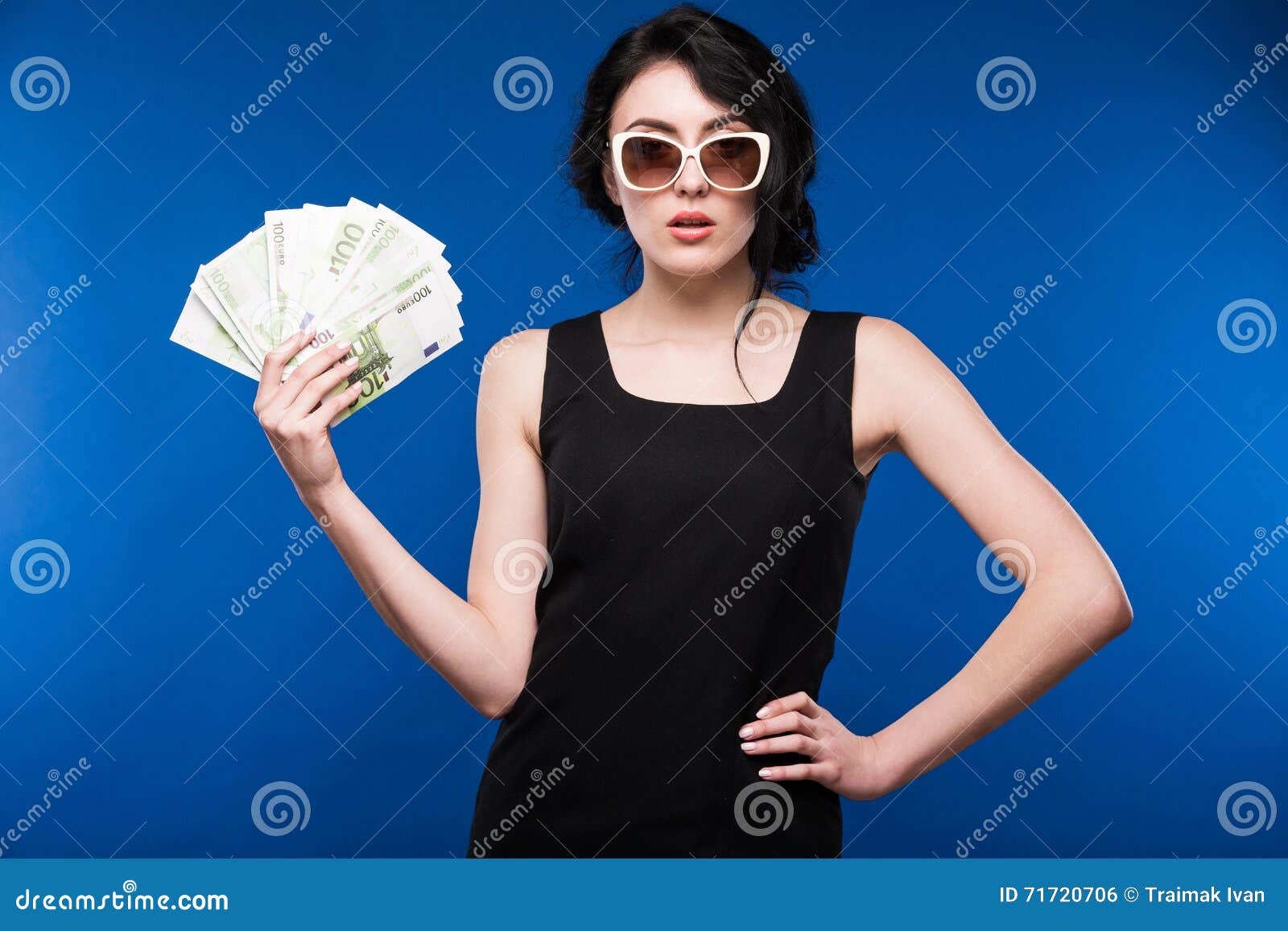 Girl with money stock photo. Image of human, counting 71720706