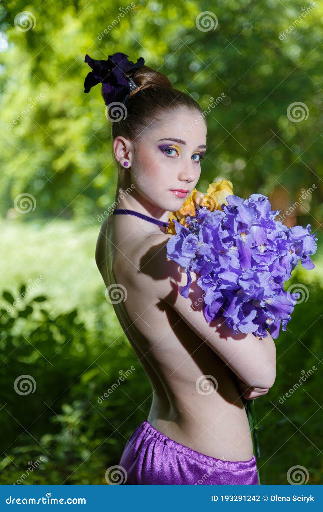 Naked Flower Girl
