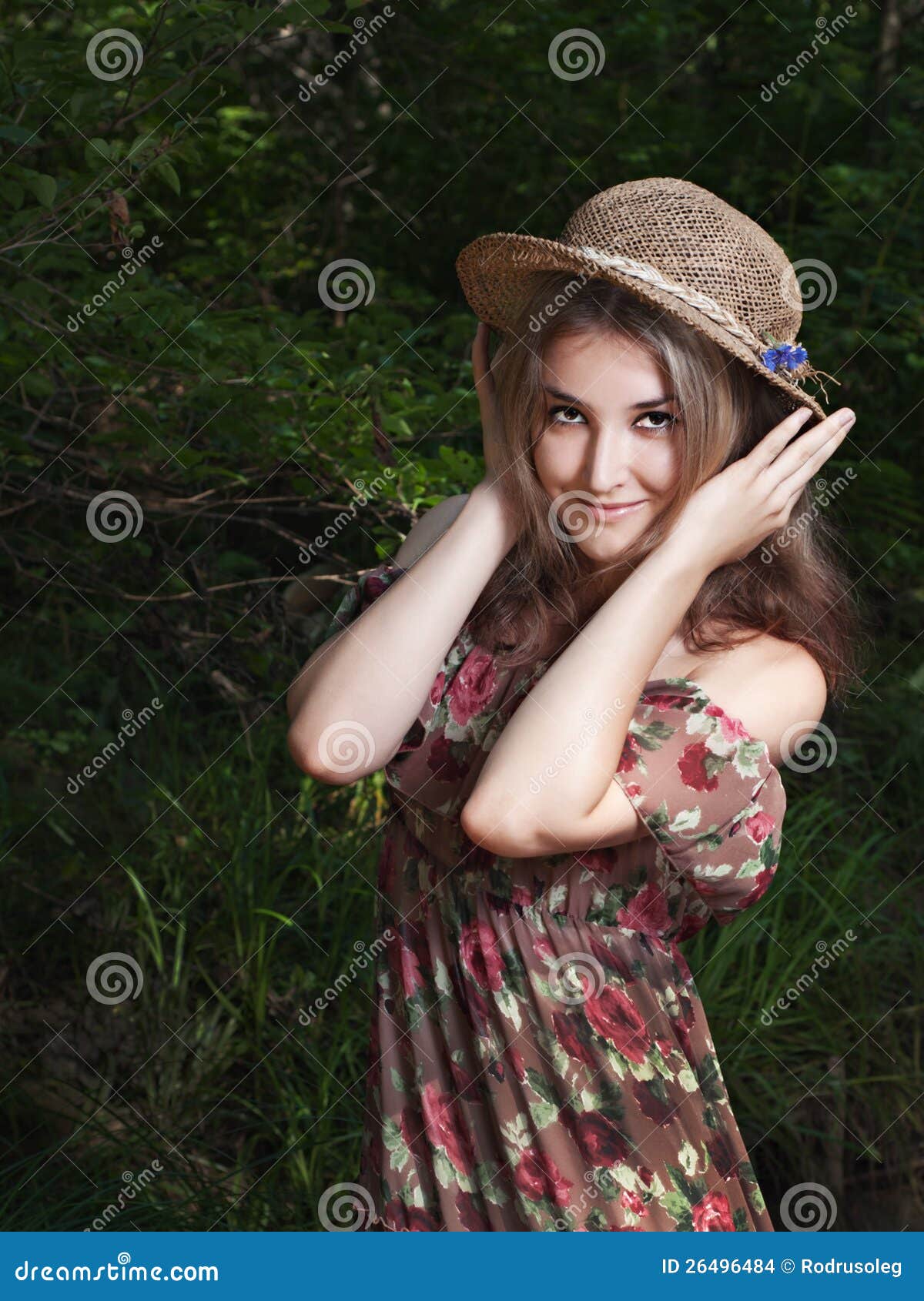 Girl in the National Dress and Hat Stock Photo Image of advertising, mystery 26496484