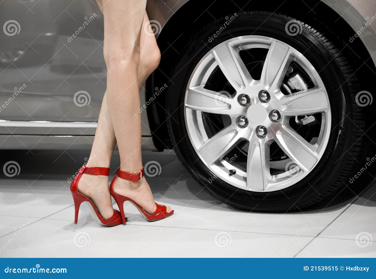 Girl near the car stock image. Image of sensuality, fashion - 21539515