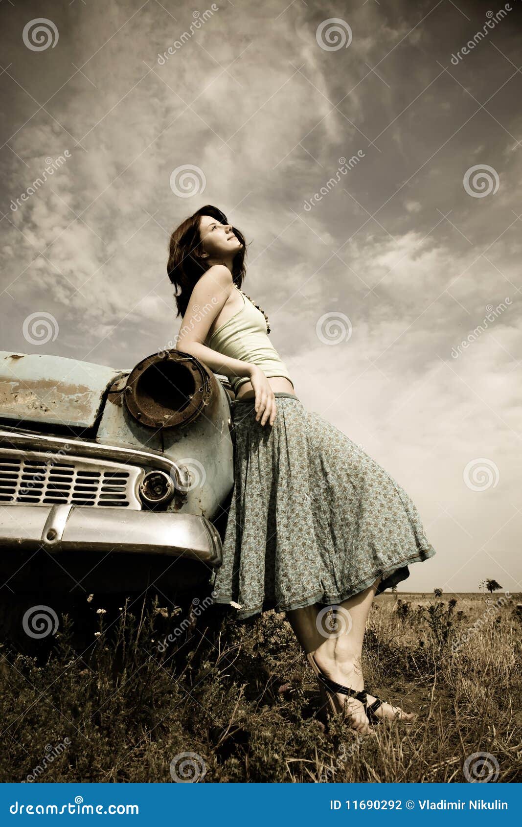 Girl Near Old Car Stock Photography Image 11690292 Girl Near Old Car St