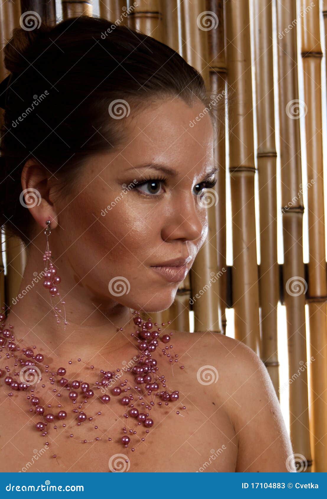 Girl with necklace stock image. Image of eyes 17104883