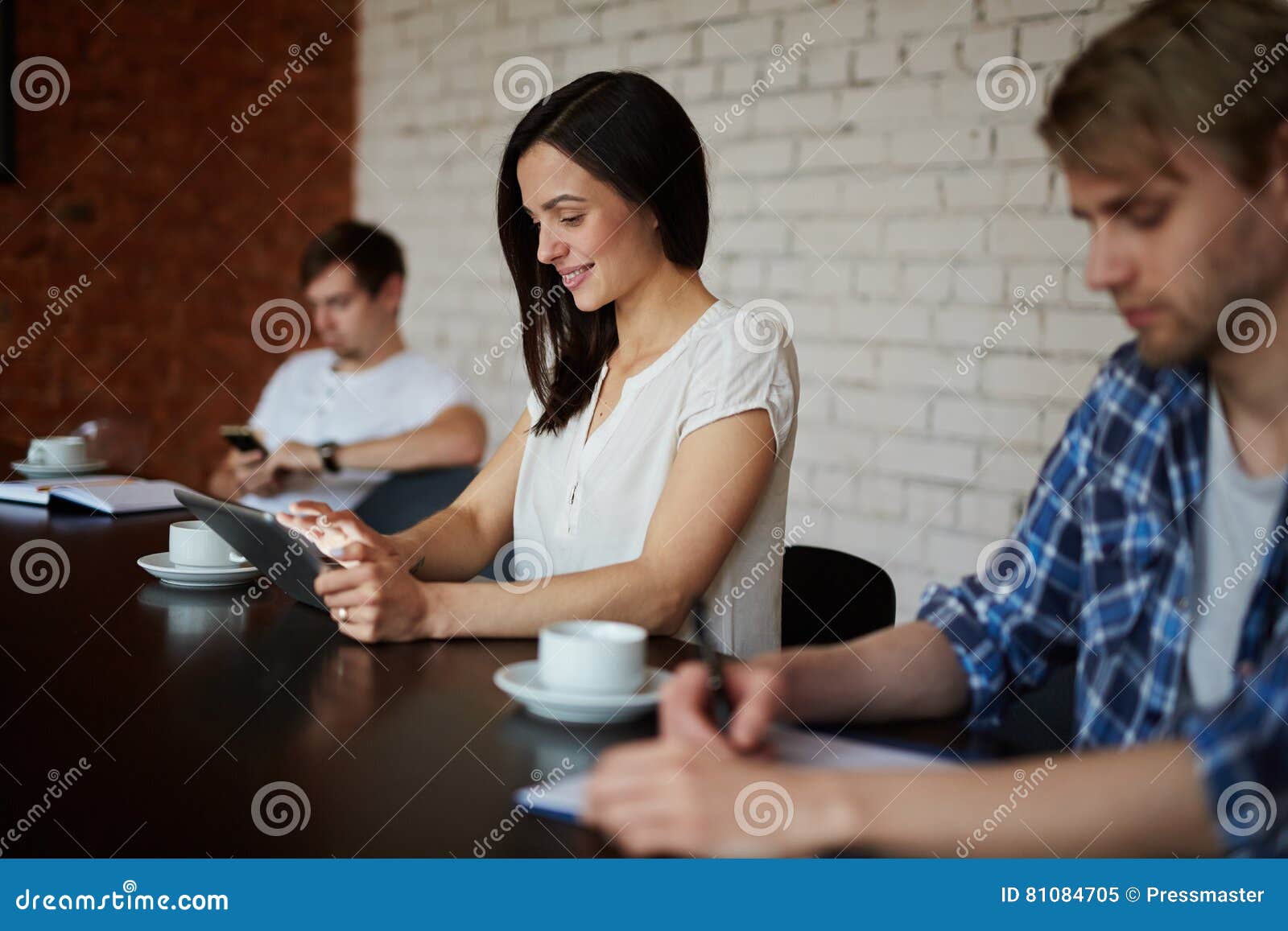 Girl networking stock image. Image of networking, gadget 81084705