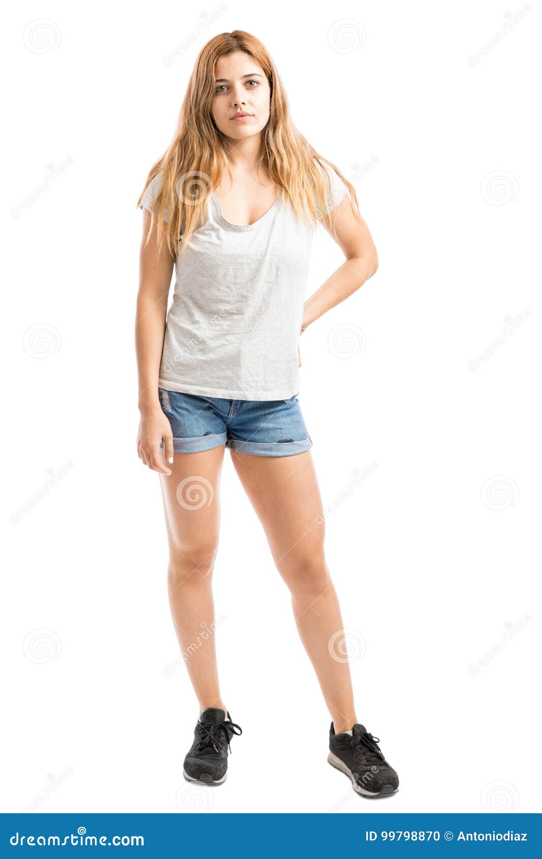 Girl next door in a studio stock photo. Image of hispanic 99798870