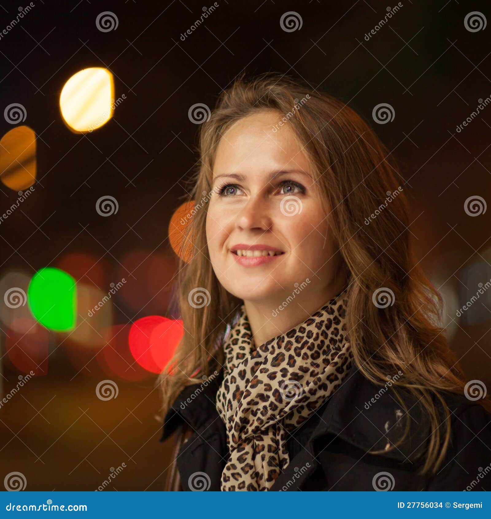 Girl at night city stock photo. Image of beautiful, blond - 27756034