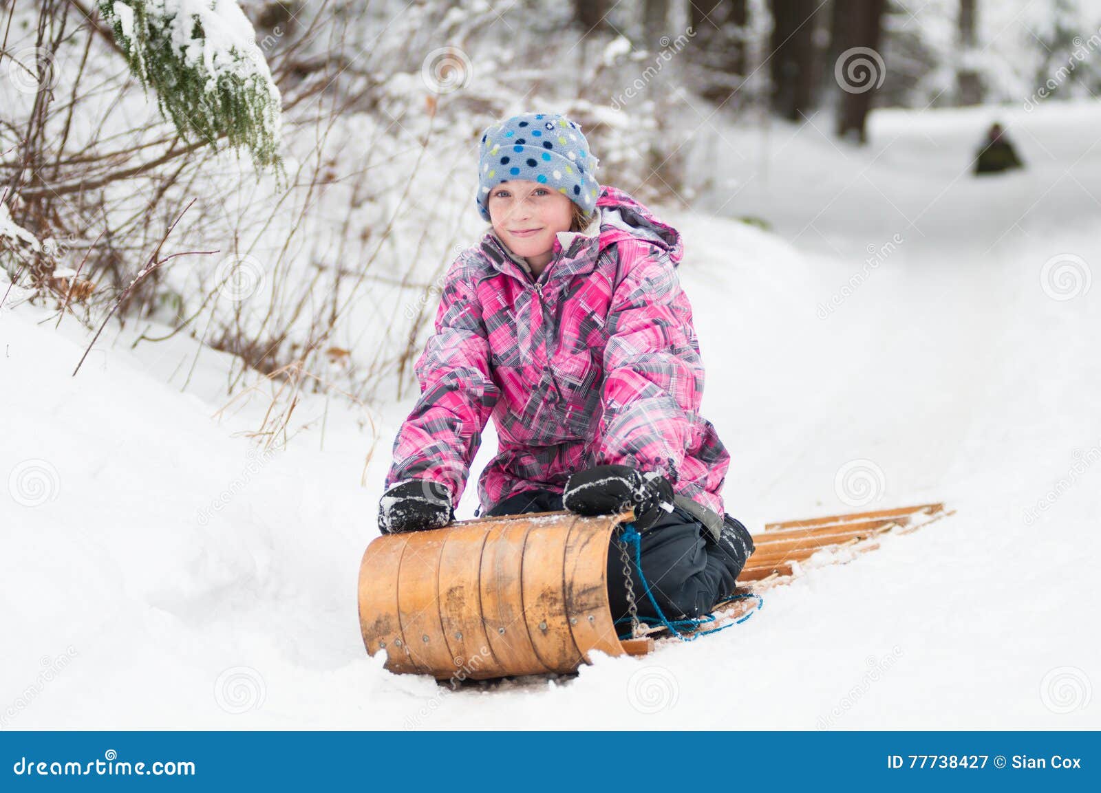 Wooden Toboggan Plans DIY Snow Traditional Sled Downhill Sledding Winter Sports 