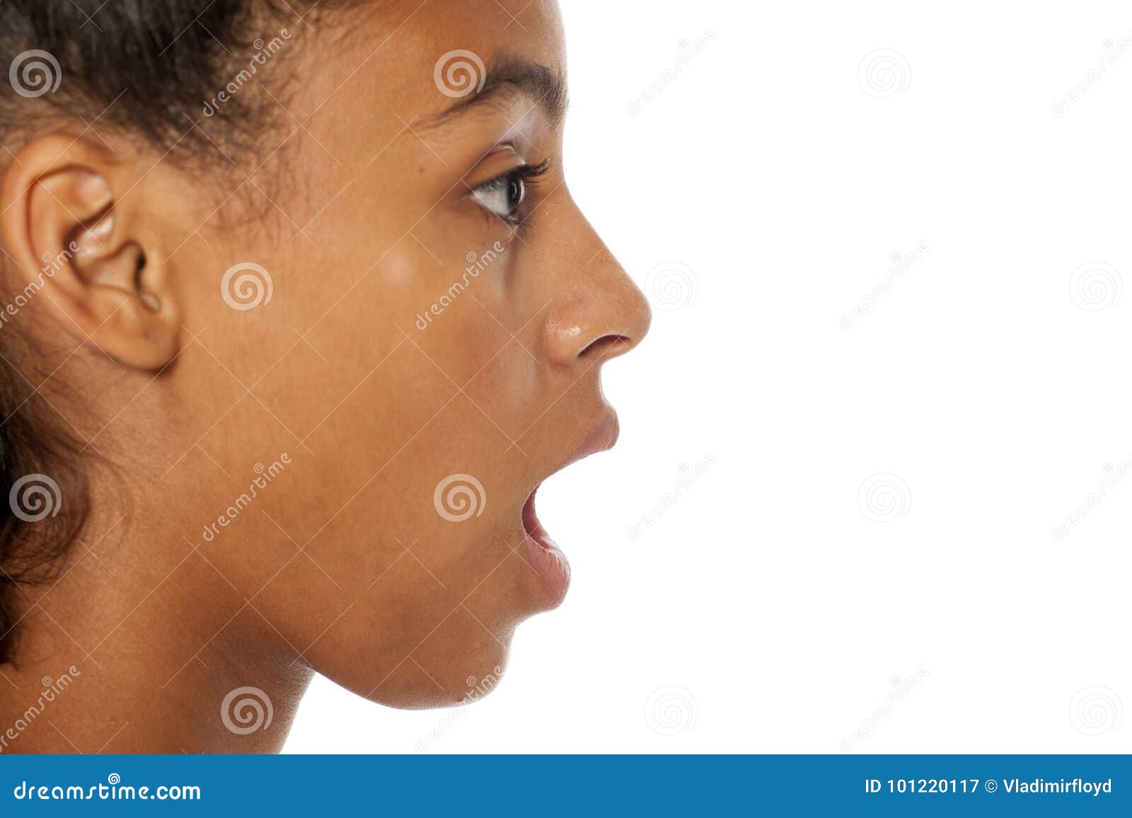 Girl with open mouth stock image. Image of makeup, model - 101220117