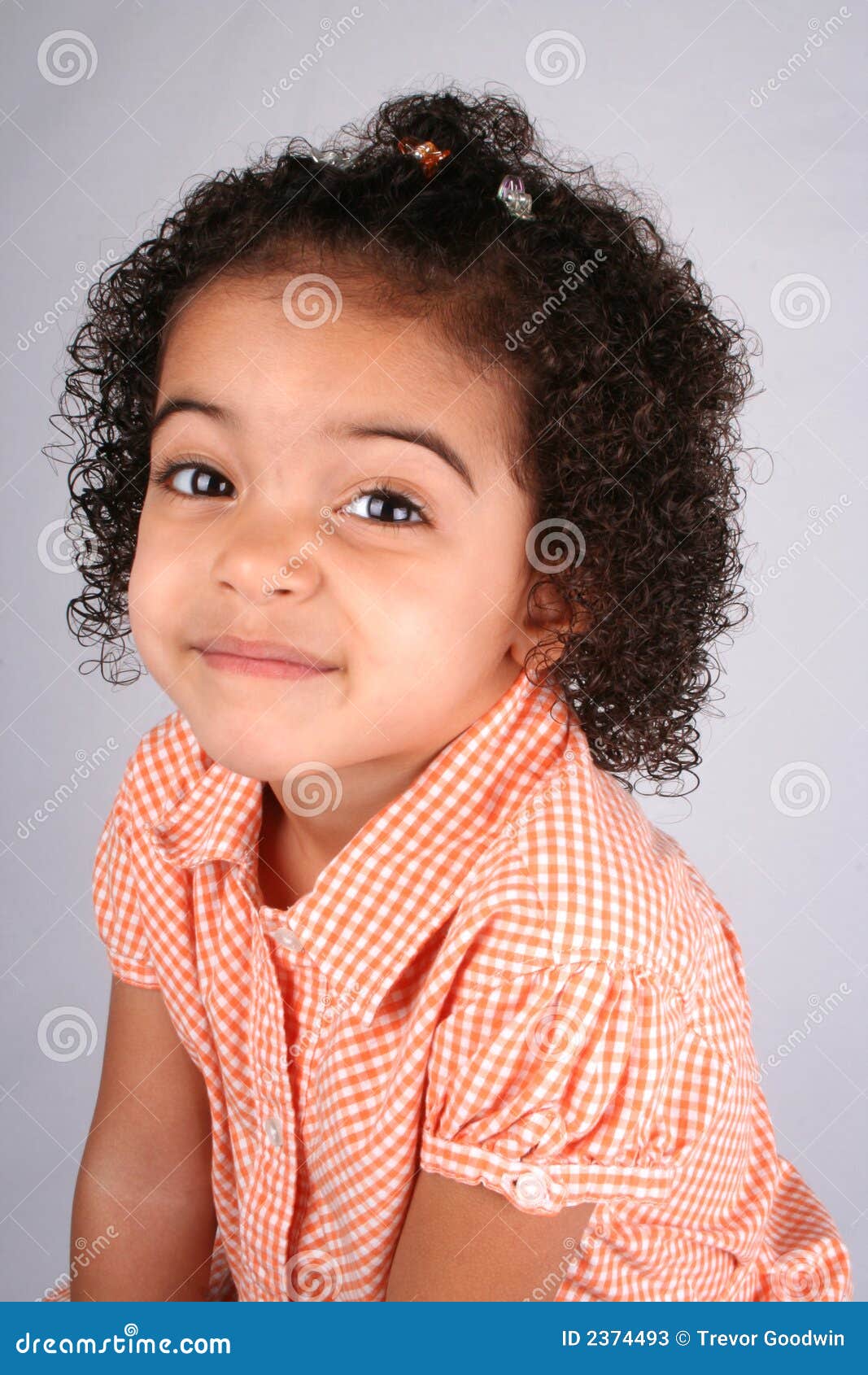 Girl in Orange Shirt stock image. Image of look, girl 2374493