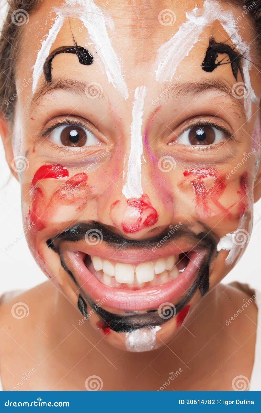 Girl with painted face stock photo. Image of portrait 20614782