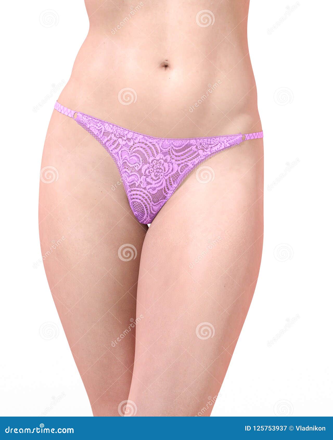 Girl in Panty. Transparent Panties Underwear. Stock Illustration